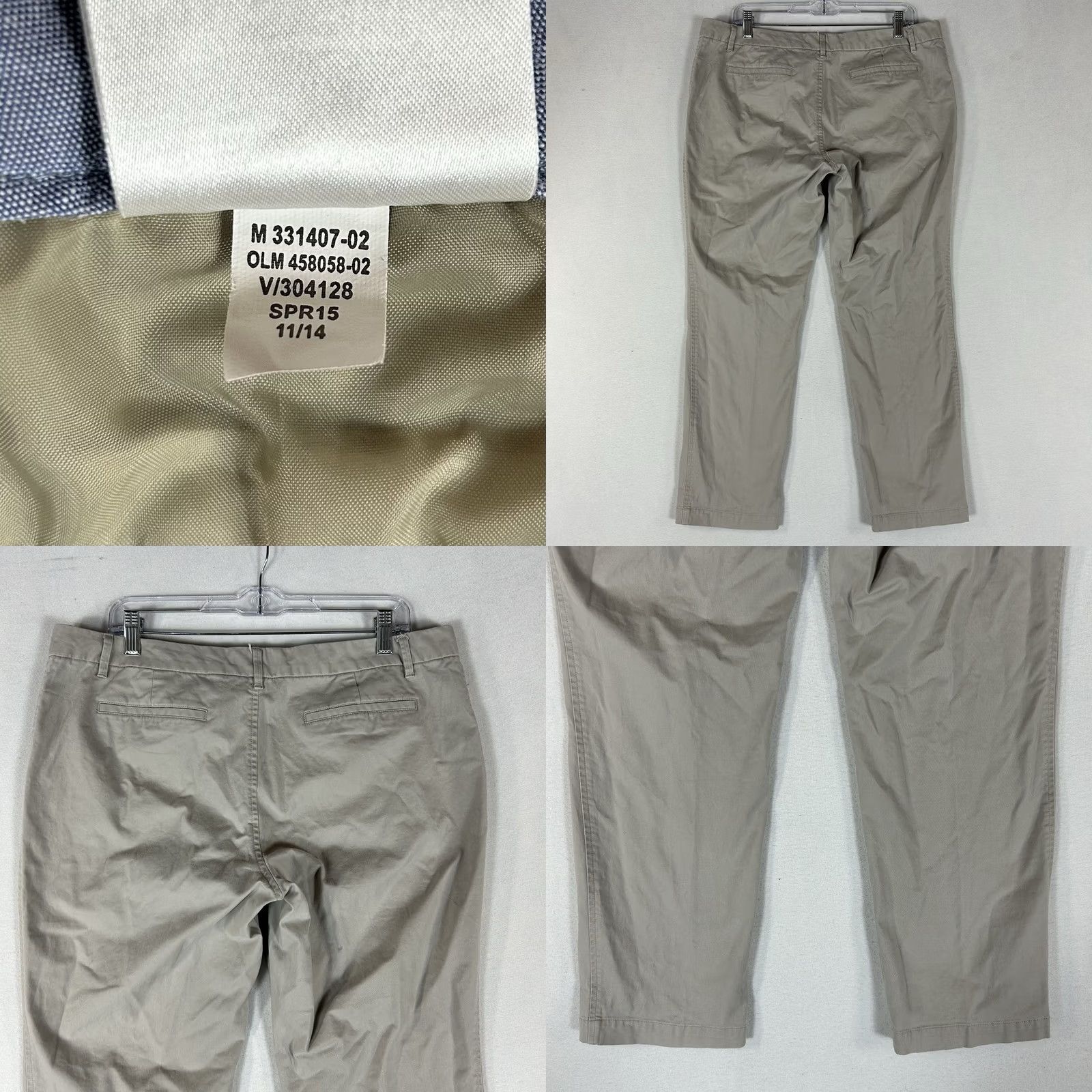 Banana Republic Banana Republic Pants Womens Size 14 Beige Straight Leg Stretch Twill Front Flat Front City Preppy Dress Pants Mens? Ladies Size 36" / US 14 / IT 50 - 8 Thumbnail