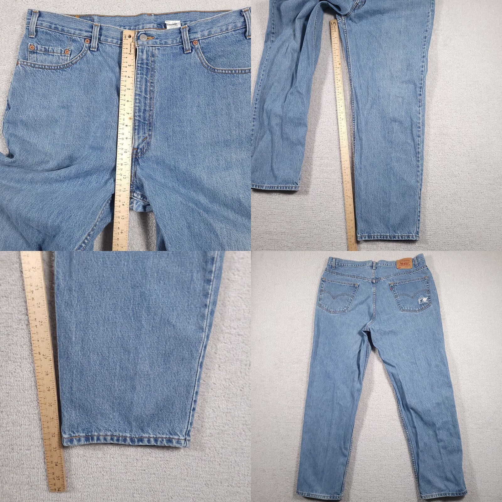 Levi's VINTAGE Levi's 550 Jeans Mens 42x32 Relaxed Fit Denim Tapered Leg Workwear Grunge 90s Vintage Blue Boys Mens Size US 42 / EU 58 - 8 Thumbnail
