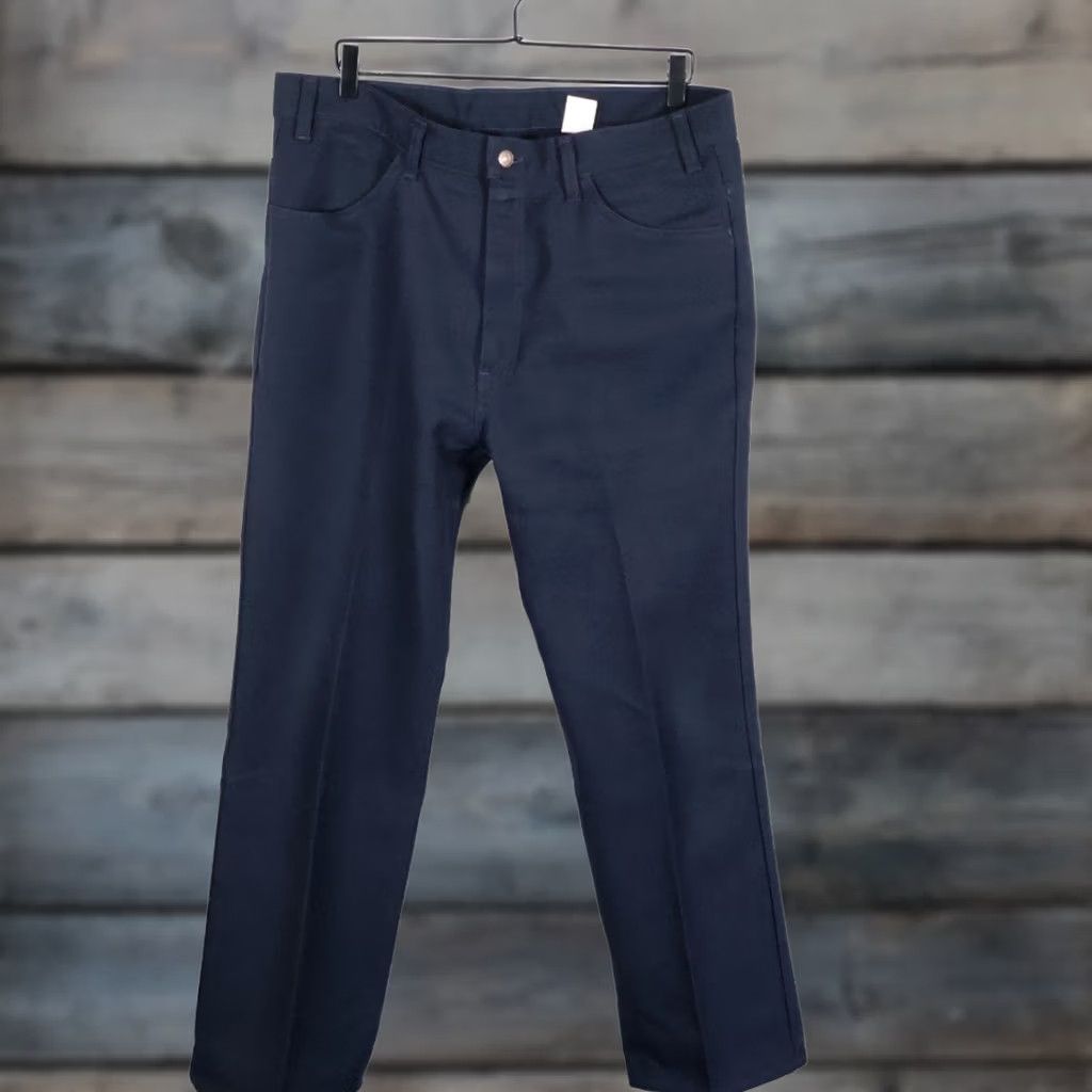 Levi's VINTAGE Levi'S Pants Mens 36 Blue 90s Bootcut Men Dark Polyester Slacks Scovill Size US 36 / EU 52 - 1 Thumbnail