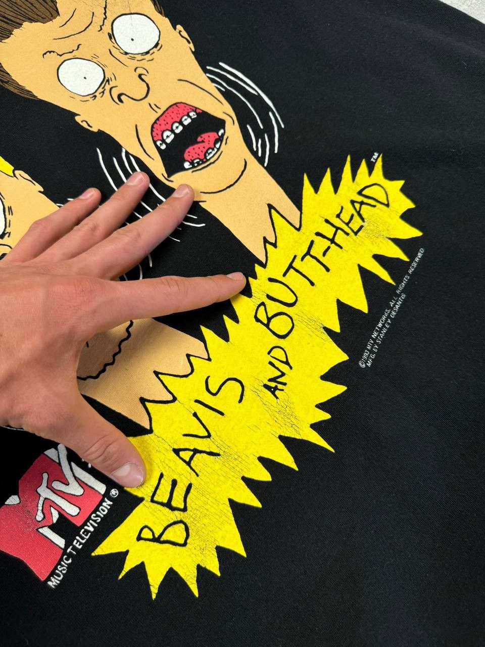 Mtv Vintage 1993 Beavis & Butthead T Shirt MTV! "Scared" Size XL Size US XL / EU 56 / 4 - 15 Thumbnail