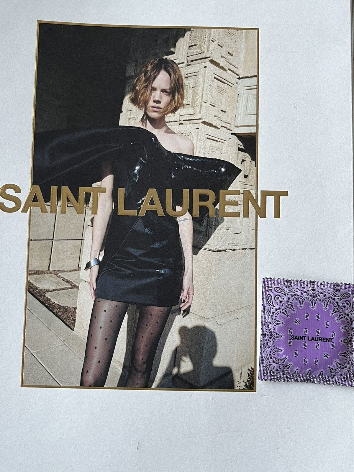 Hedi Slimane × Saint Laurent Paris × Yves Saint Laurent Saint Laurent Super Rare Not for sale Logo Condom Size ONE SIZE - 1 Thumbnail