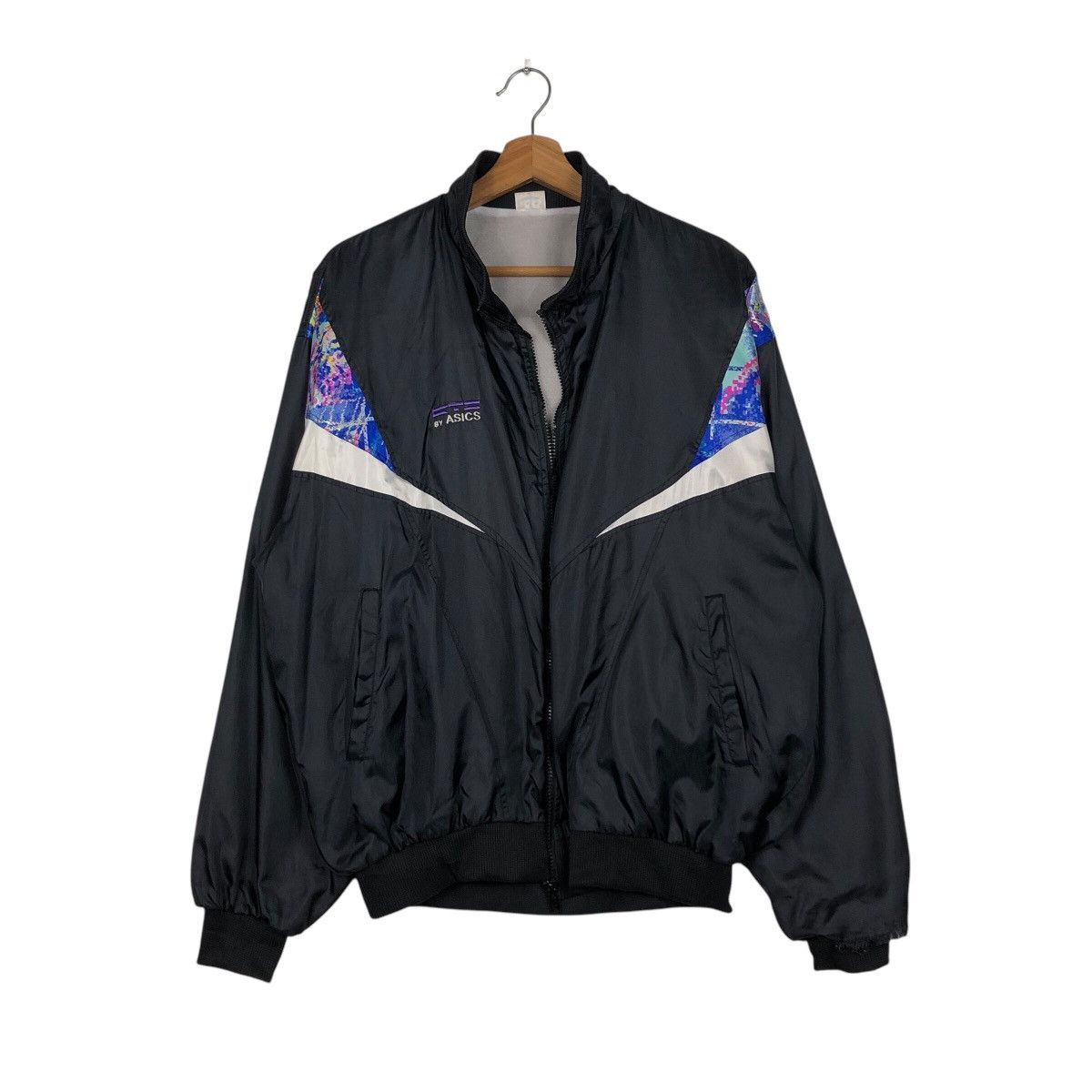 Japanese Brand 📌Vintage Light Bomber Jacket Zipper Asics Streetwear Size US L / EU 52-54 / 3 - 2 Thumbnail