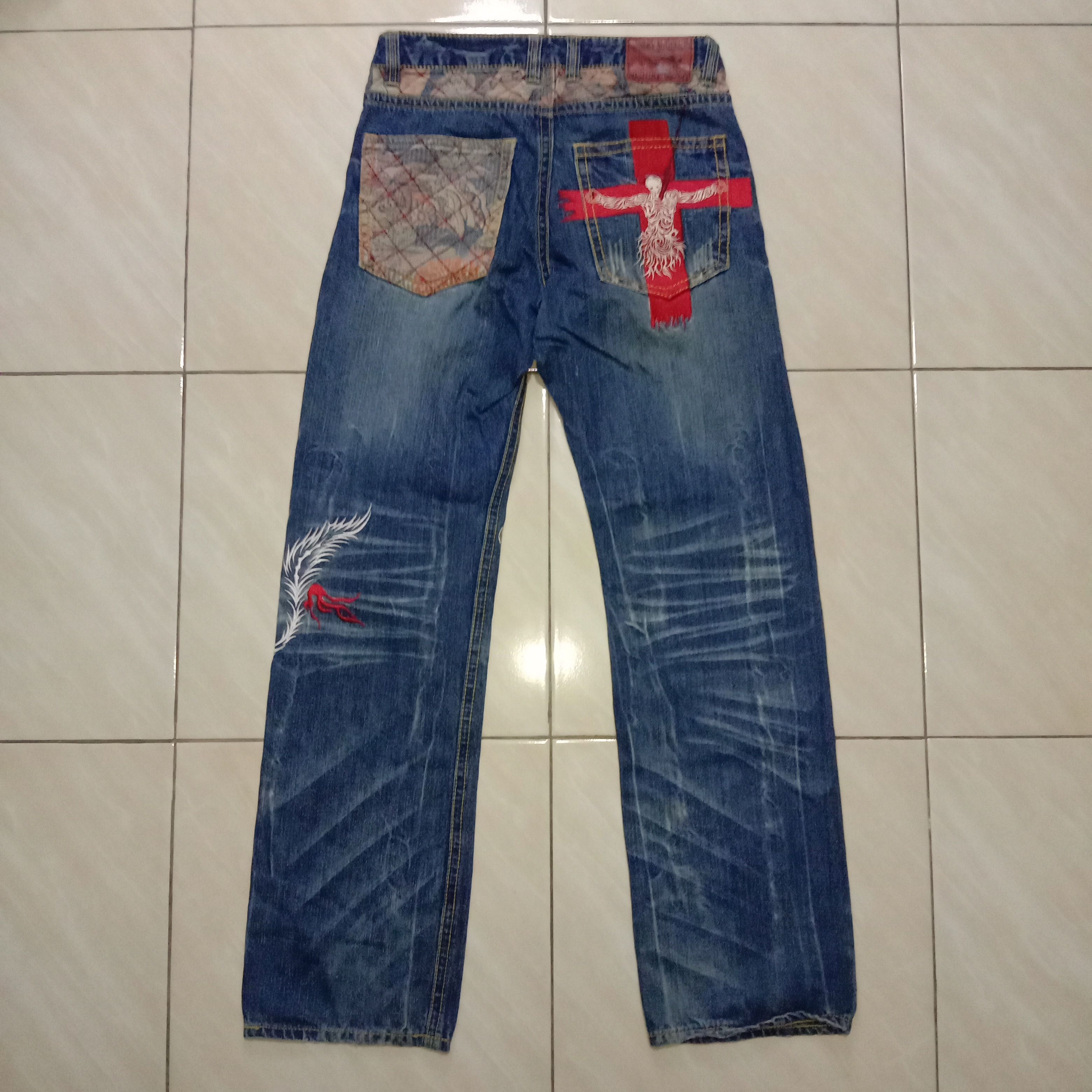 Anime × Cartoon Network × Japanese Brand Jeans Nishiki x Neon Genesis Evangelion Anime Manga Rare 00s Size US 30 / EU 46 - 4 Thumbnail
