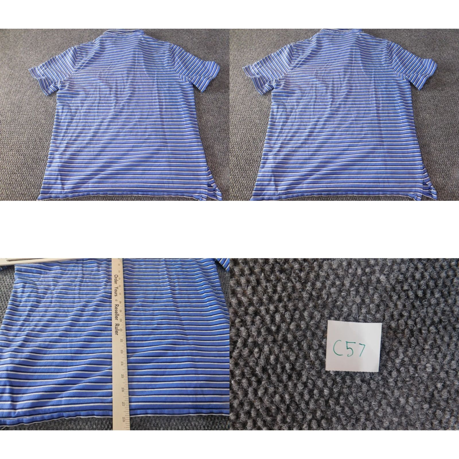 Polo Ralph Lauren Polo Ralph Lauren Polo Shirt Mens M Blue Striped Classic Logo Pony Retro Shirt Size US M / EU 48-50 / 2 - 8 Thumbnail