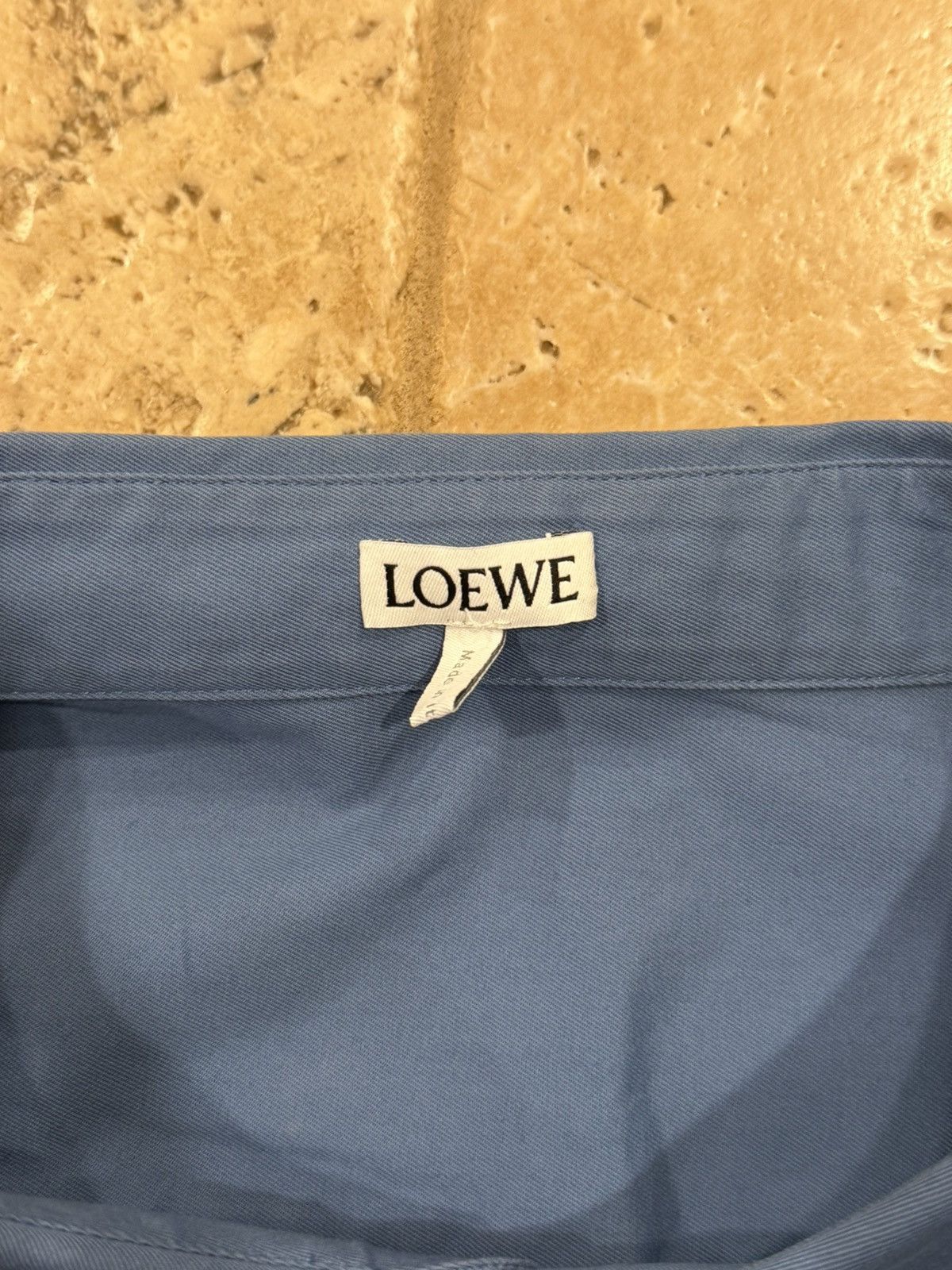 Loewe Loewe “Ash Blue” Anagram Emboidered Pocket Logo Button Shirt Size US XL / EU 56 / 4 - 10 Thumbnail