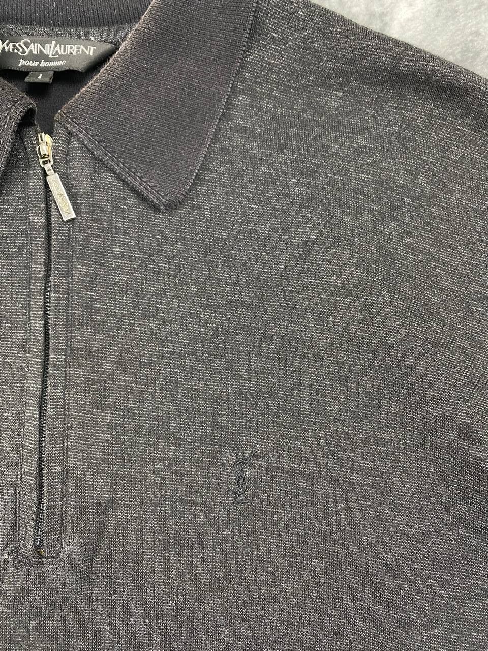 Yves Saint Laurent VIntage Yves Saint Laurent Polo Sweatshirt Vickose 1/4 Zip Size US L / EU 52-54 / 3 - 2 Thumbnail