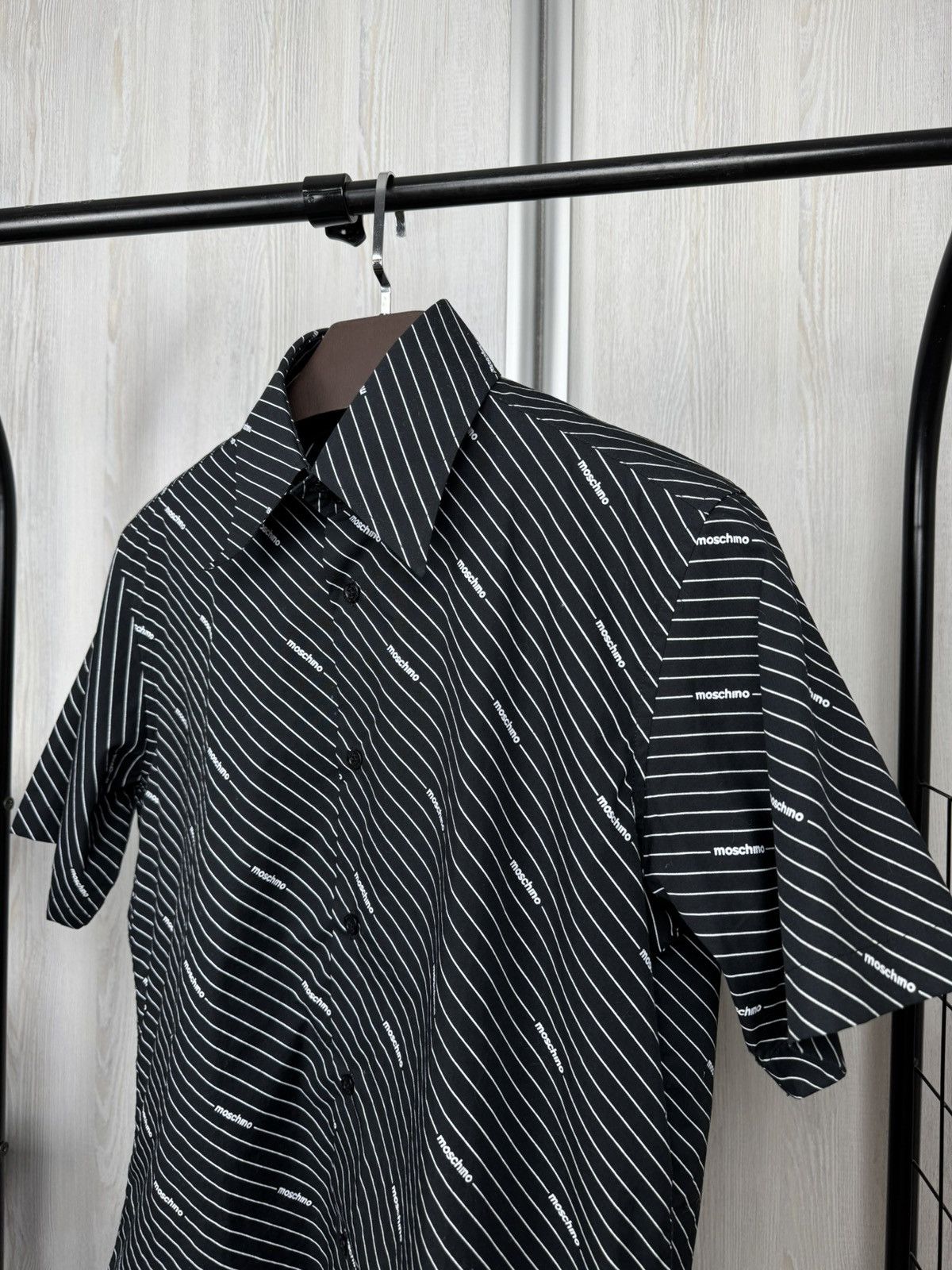Moschino Moschino Jeans vintage striped monogram allover ss shirt Size US M / EU 48-50 / 2 - 4 Thumbnail