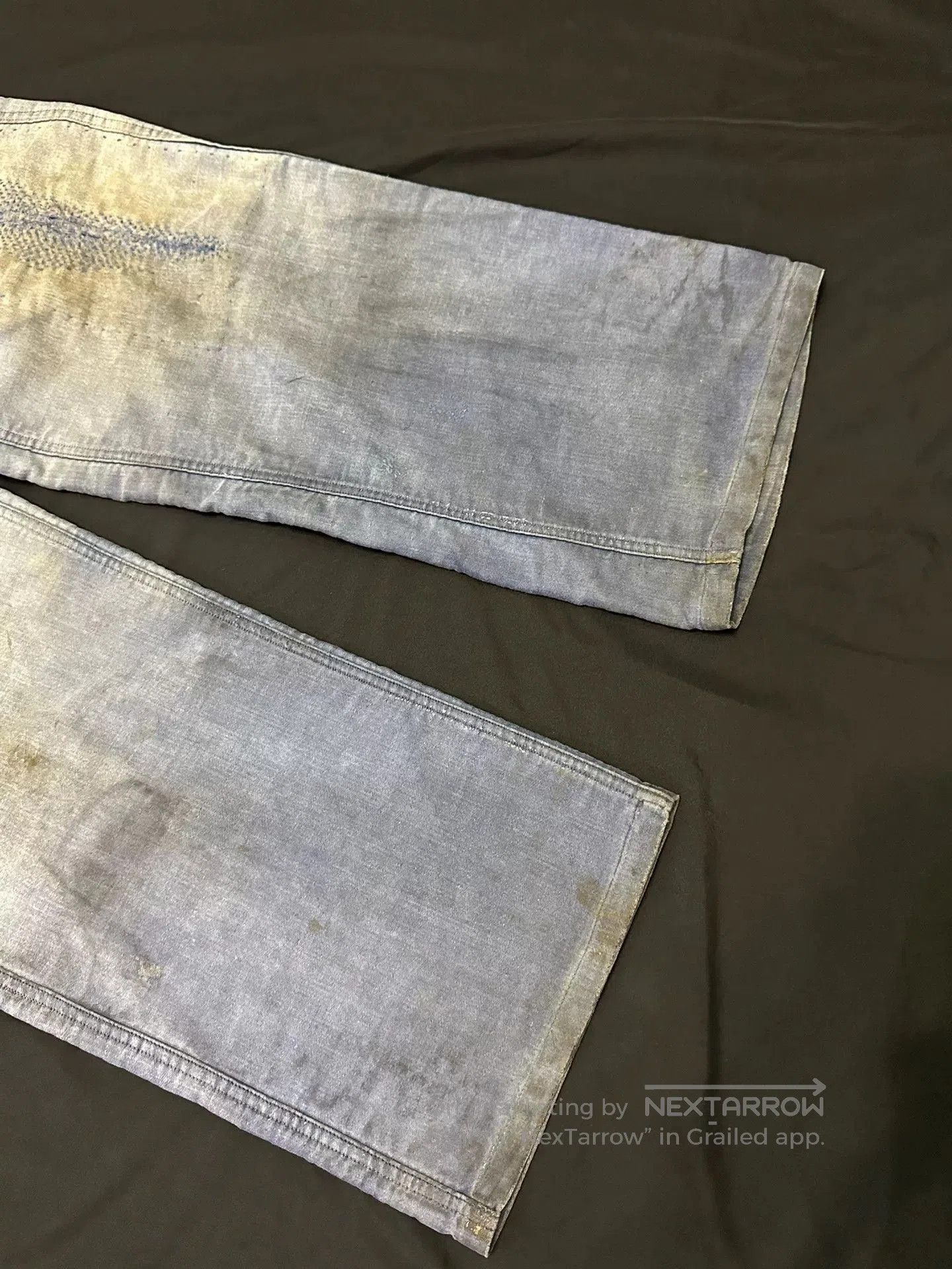 Vintage vintage french workwear denim pants. Size US 32 / EU 48 - 2 Thumbnail