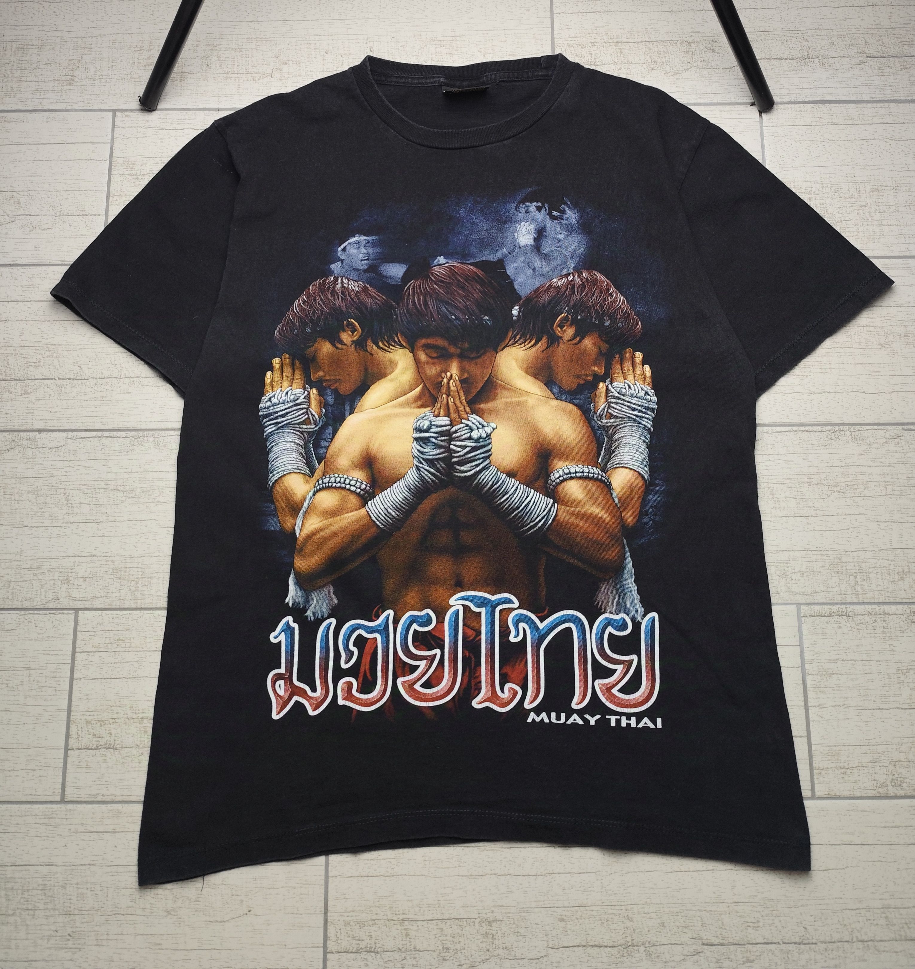 Flight Club × Vintage Vintage Muay Thai Boxing Double Sided Rare T-Shirt Size US M / EU 48-50 / 2 - 1 Thumbnail