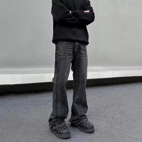 VIBE Washed Black Stacked Denim Jeans Size US 32 / EU 48 - 1 Thumbnail