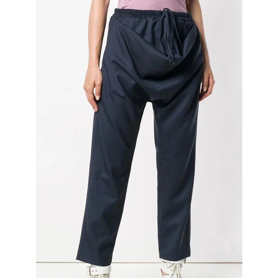 Vivienne Westwood Vivienne Westwood Cropped Drawstring Trousers Blue 46 US 10 Size 32" / US 10 / IT 46 - 1 Thumbnail