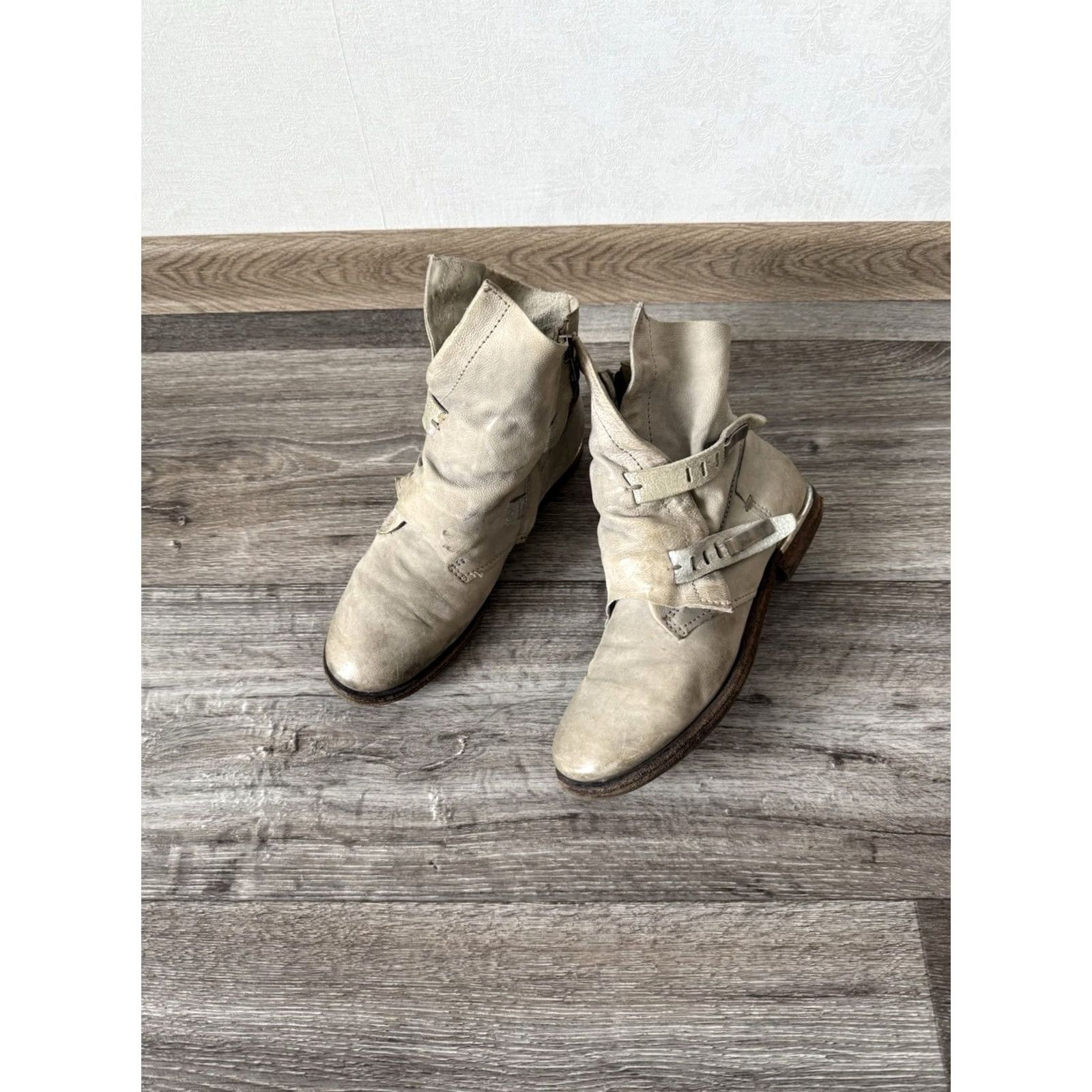 A.S.98 VINTAGE A.S.98 Airsteps Boots Western Leather Straps 90s Woomens Beige Womens 7 Boot Size US 7 / IT 37 - 2 Thumbnail