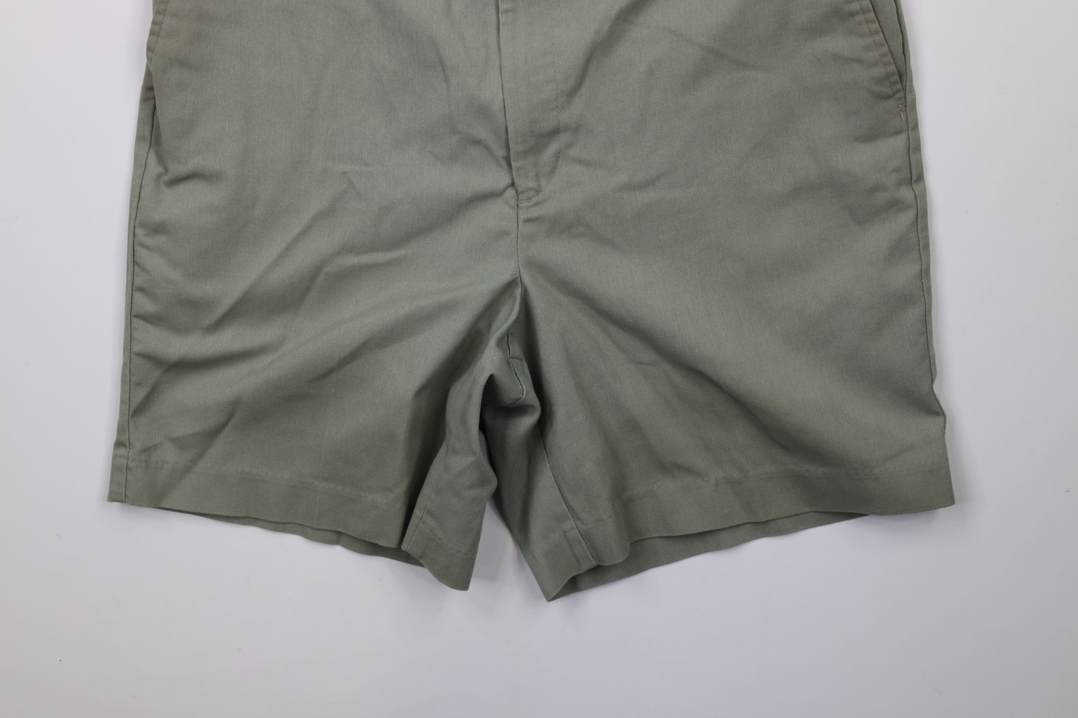 Vintage Vintage 90s Streetwear Blank Above Knee Chino Shorts Green Size US 34 / EU 50 - 4 Thumbnail
