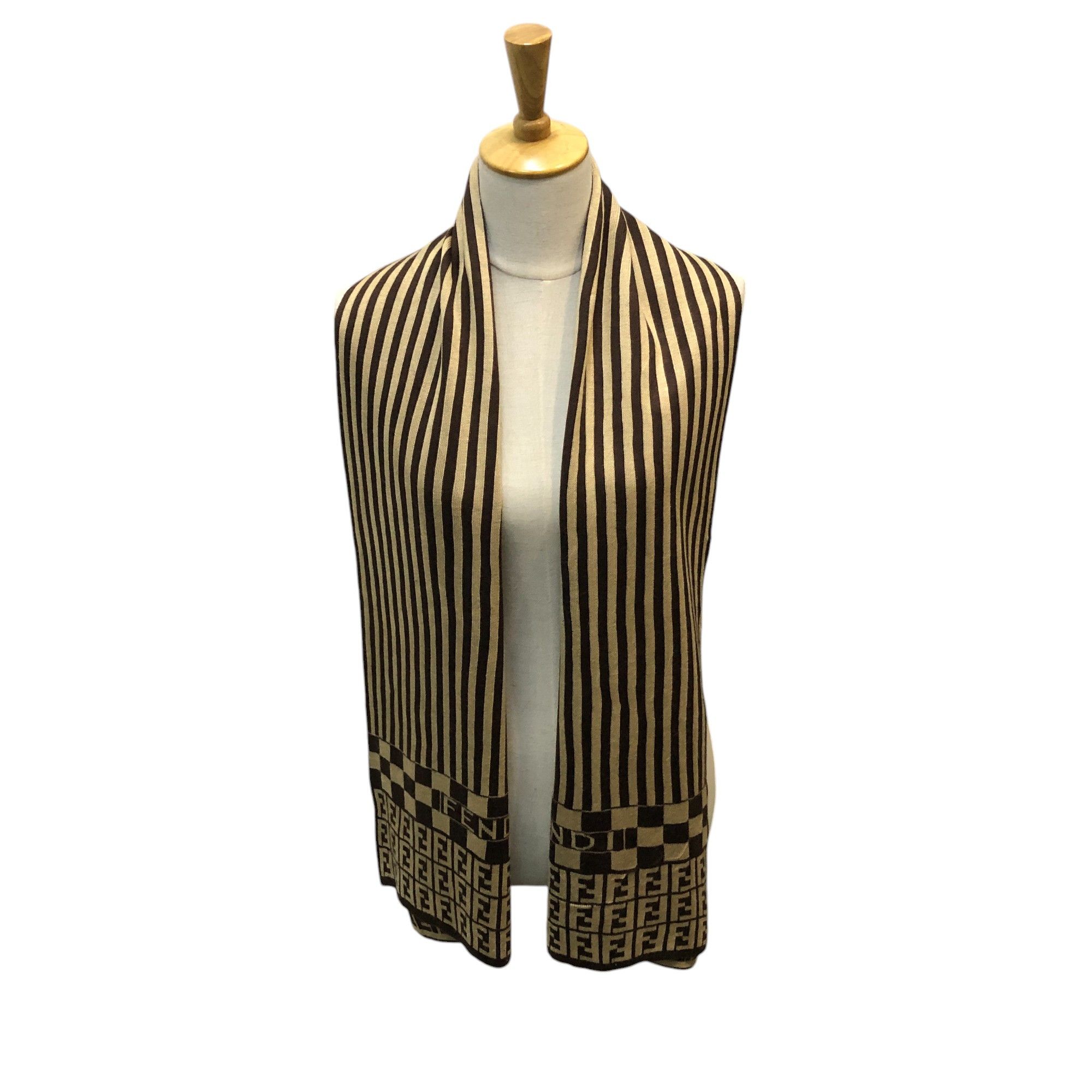 Vintage Fendi FF Wool Scarf Muffler V2938 Size ONE SIZE - 1 Thumbnail
