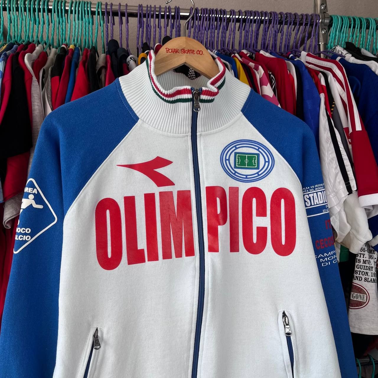 Diadora Diadora 'Olimpico' Italia Football Soccer Track Jacket Size US L / EU 52-54 / 3 - 2 Thumbnail