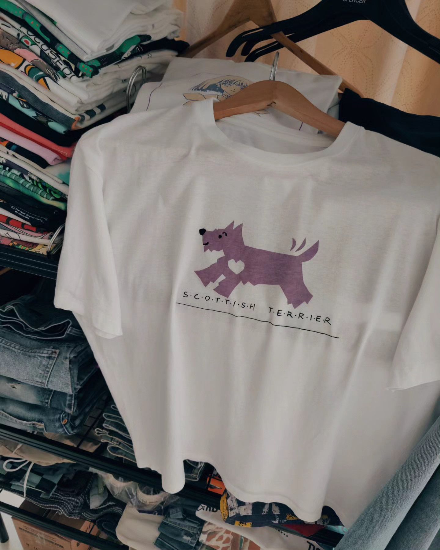 Vintage vintage 90s - Scottish Terrier 🐶 Size US L / EU 52-54 / 3 - 1 Thumbnail
