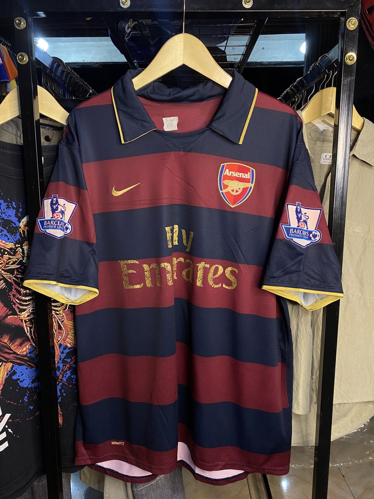Nike 3rd jersey Arsenal Adebayor 2007-2008 Size US XL / EU 56 / 4 - 2 Thumbnail