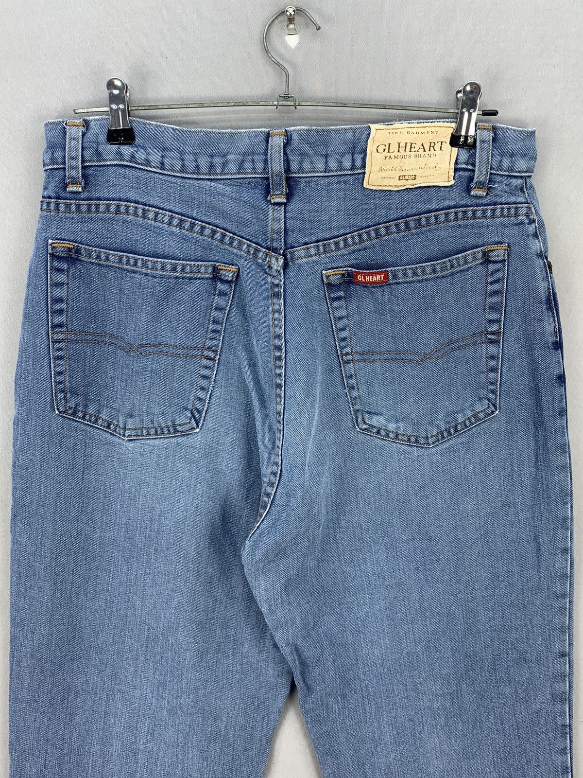Japanese Brand Vintage Japan GL Heart Big John Baggy Tapered Jeans W31 Size US 31 - 10 Thumbnail
