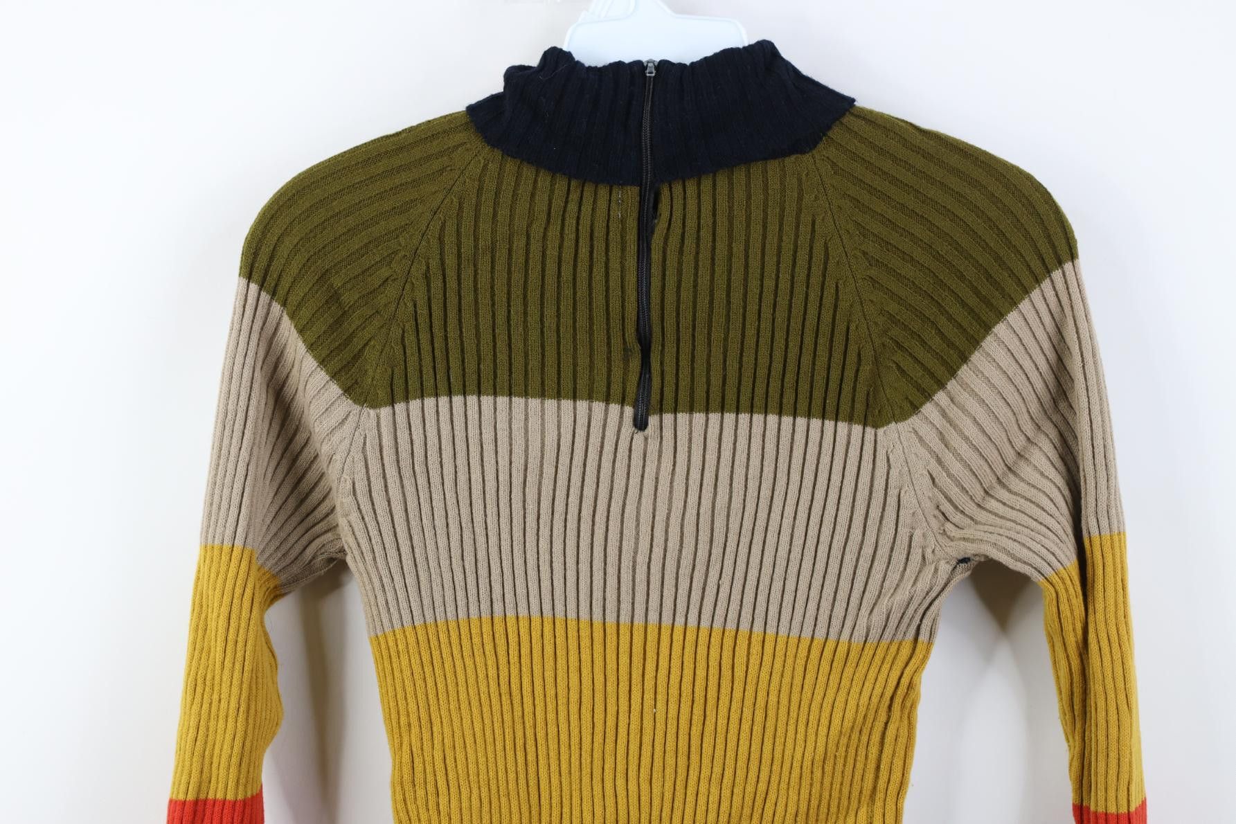 Vintage Vintage 50s 60s Mid Century Modern Block Ribbed Knit Sweater Size M / US 6-8 / IT 42-44 - 14 Thumbnail