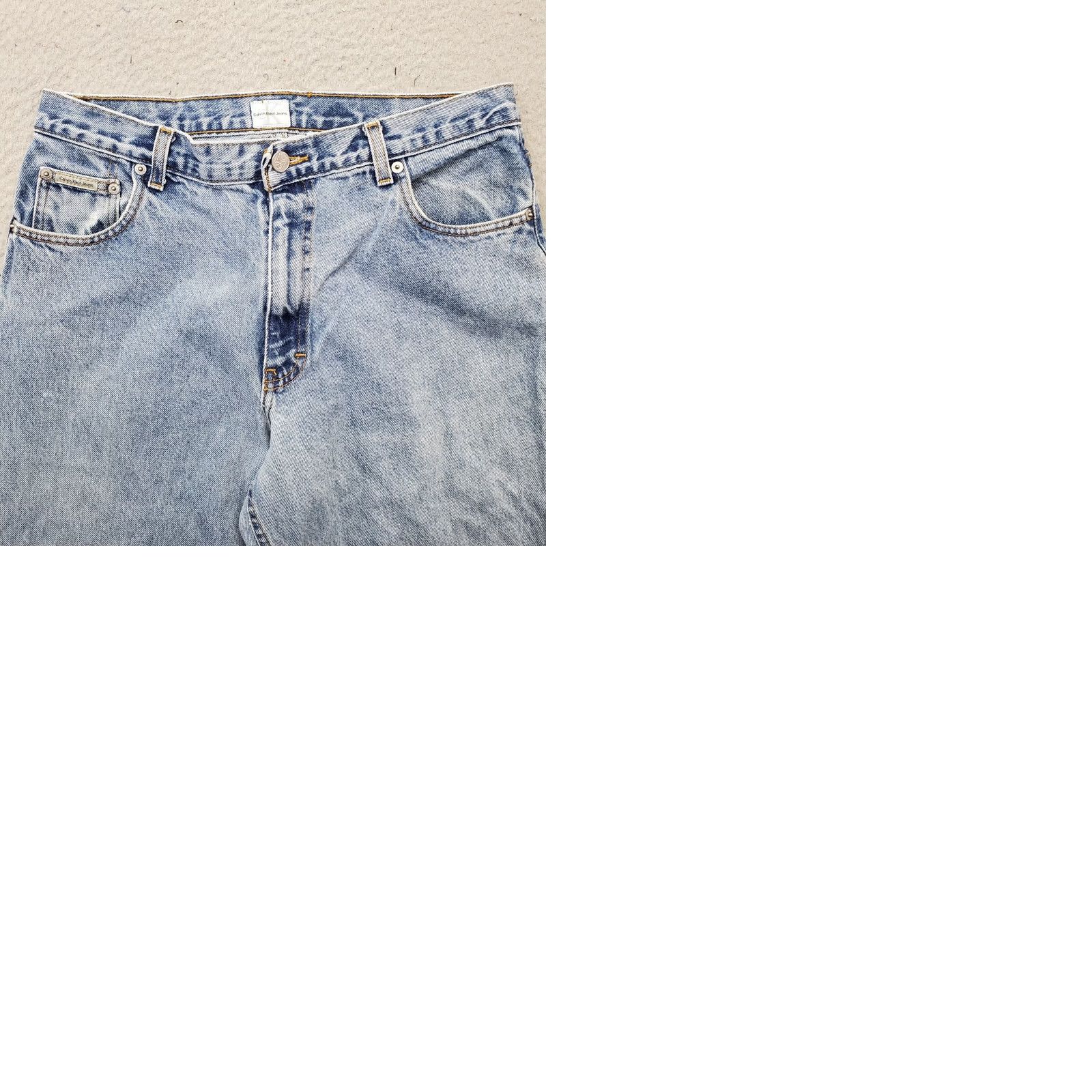 Calvin Klein Calvin Klein Jeans Mens 34 Blue Denim Straight Leg Americana Streetwear Shirt Size US 34 / EU 50 - 9 Thumbnail