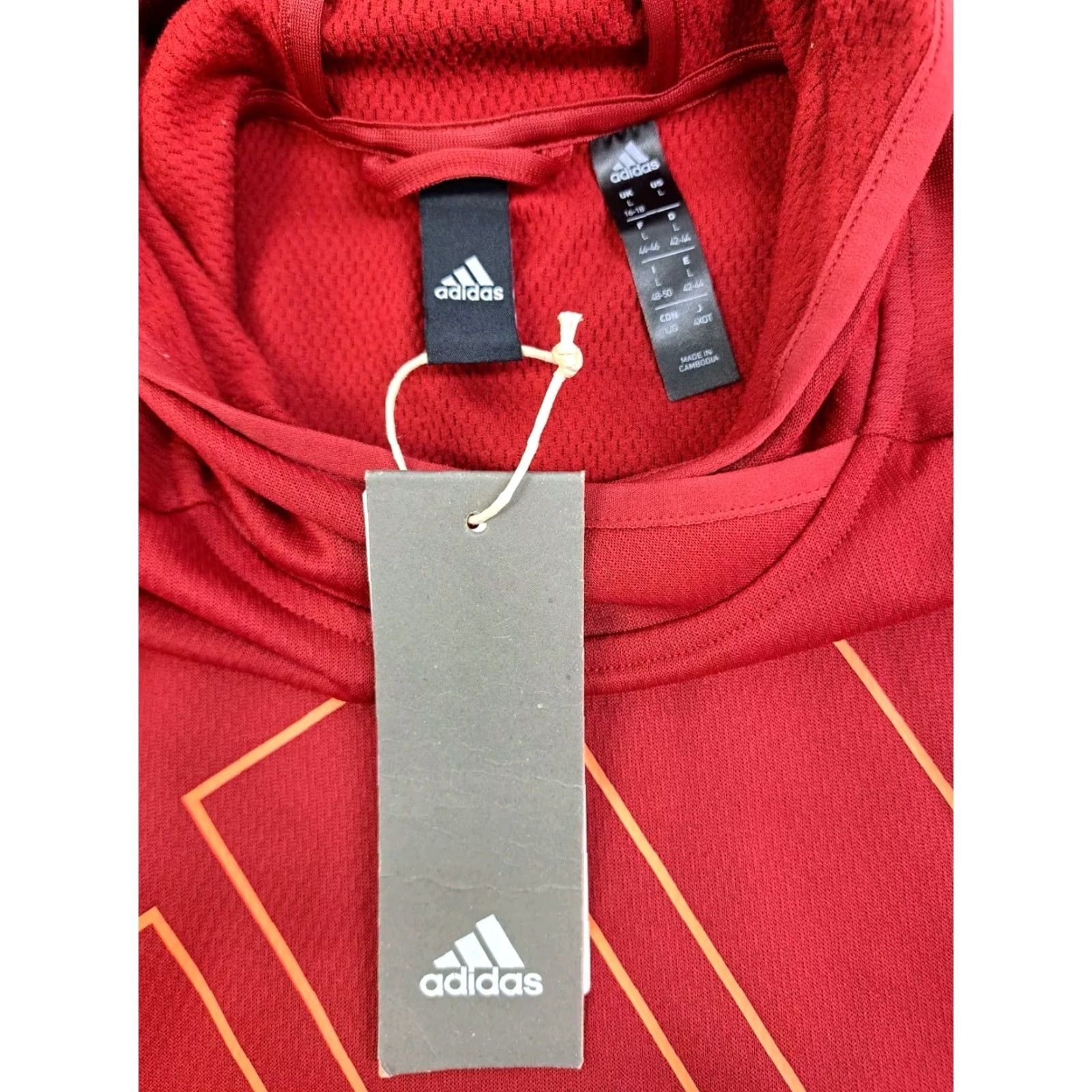 Adidas Adidas Womens Long Sleeve Hooded Pullover Maroon Climawarm Large #6373 Size L / US 10 / IT 46 - 3 Thumbnail