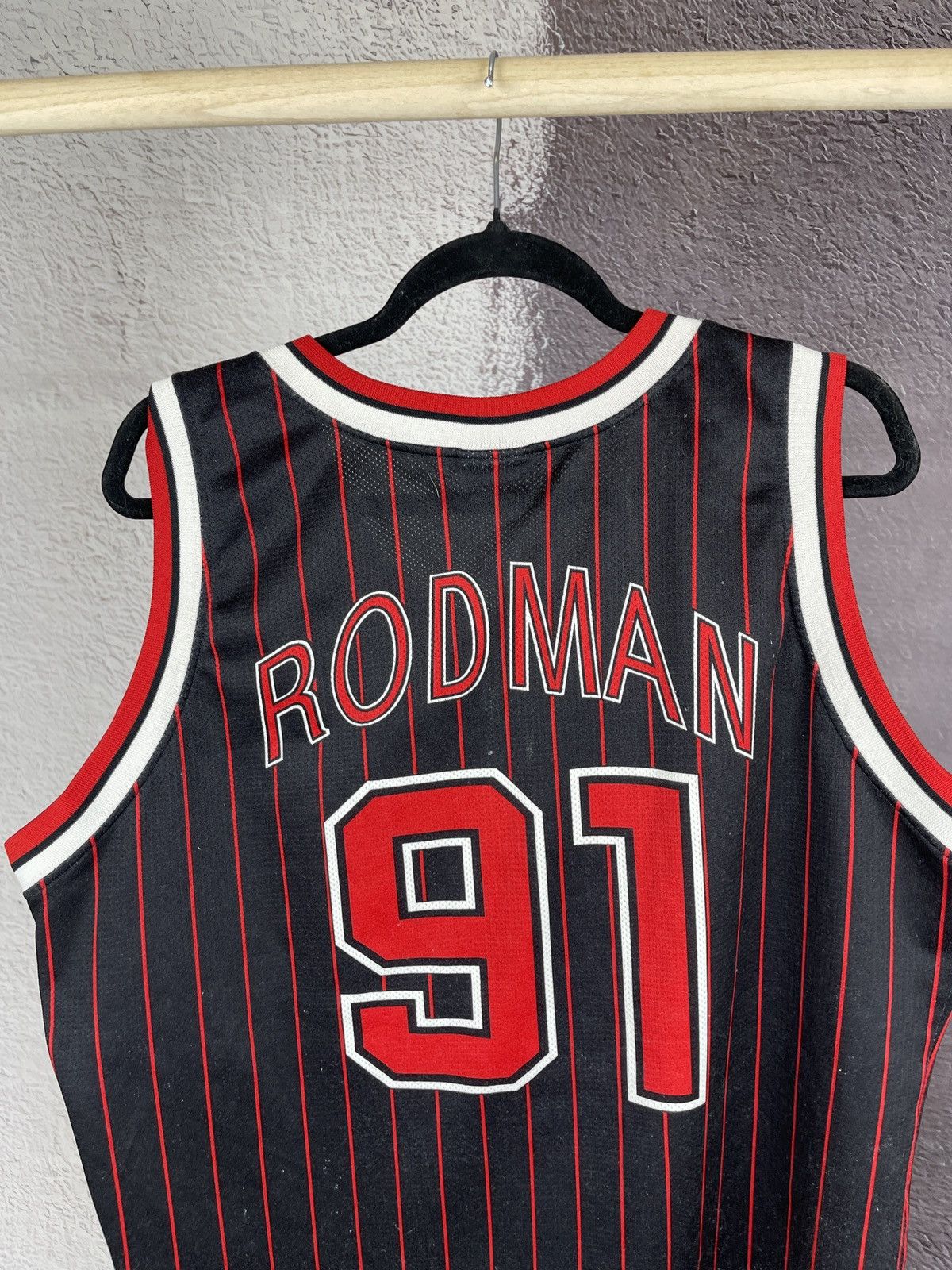 Champion Champion vintage 90s #91 Dennis Rodman NBA jersey Size US L / EU 52-54 / 3 - 11 Thumbnail