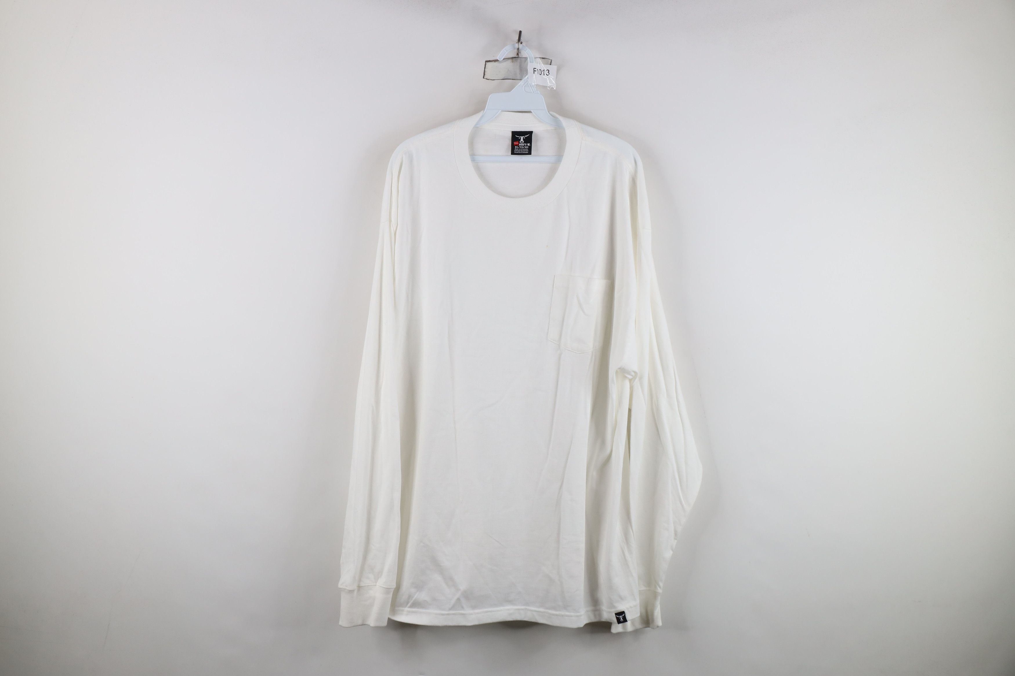 Hanes Vintage Hanes Beefy Heavyweight Long Sleeve T-Shirt White Size US XL / EU 56 / 4 - 1 Thumbnail