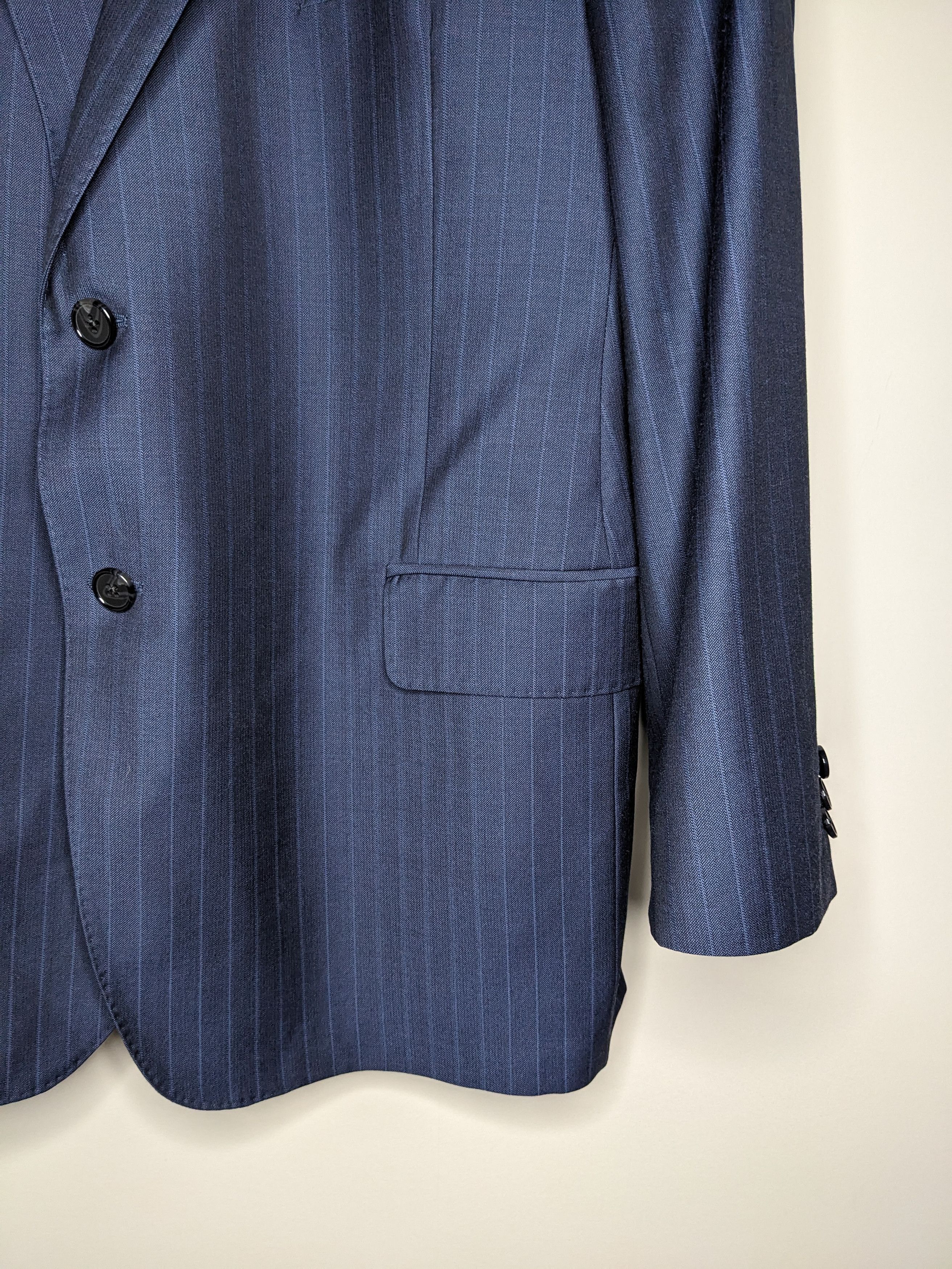 Ermenegildo Zegna Ermenegildo Zegna Blazer 38R Navy Pinstriped Wool Jacket Size 40R - 5 Thumbnail