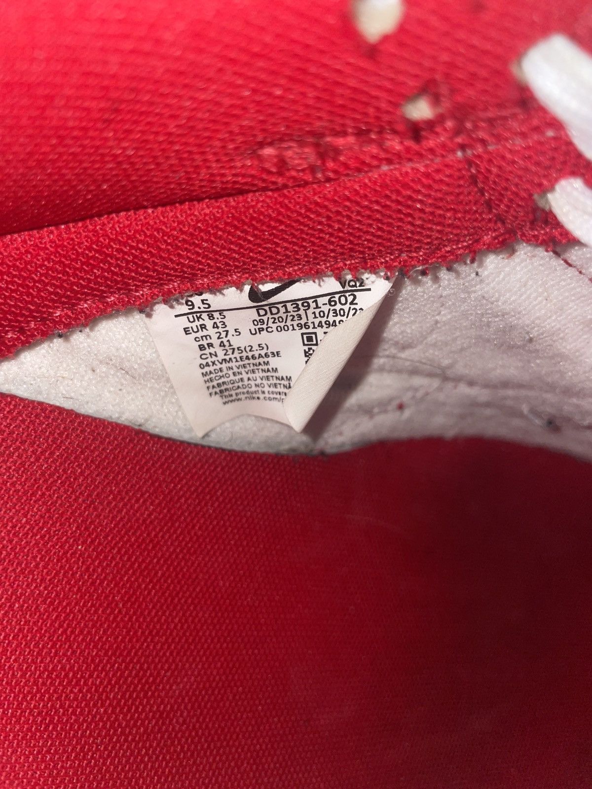 Nike Nike Dunk Low ‘Gym Red’ Size US 9.5 / EU 42-43 - 6 Thumbnail