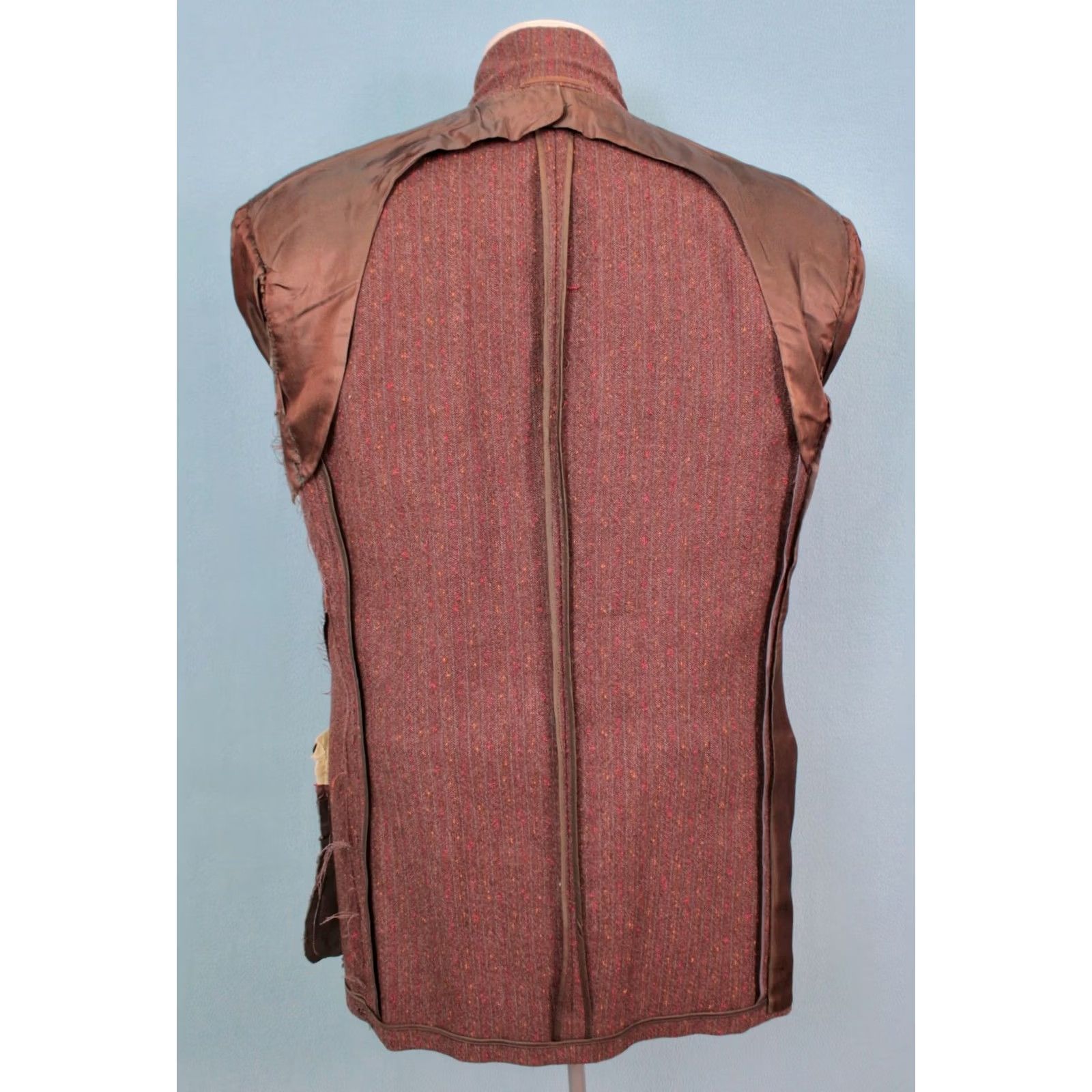 Vintage VINTAGE Men's VTG 1948 Brown and Red Flecked 2 PC Wool 3 Button Suit Sz M 1940s 40s Size 34R - 5 Thumbnail