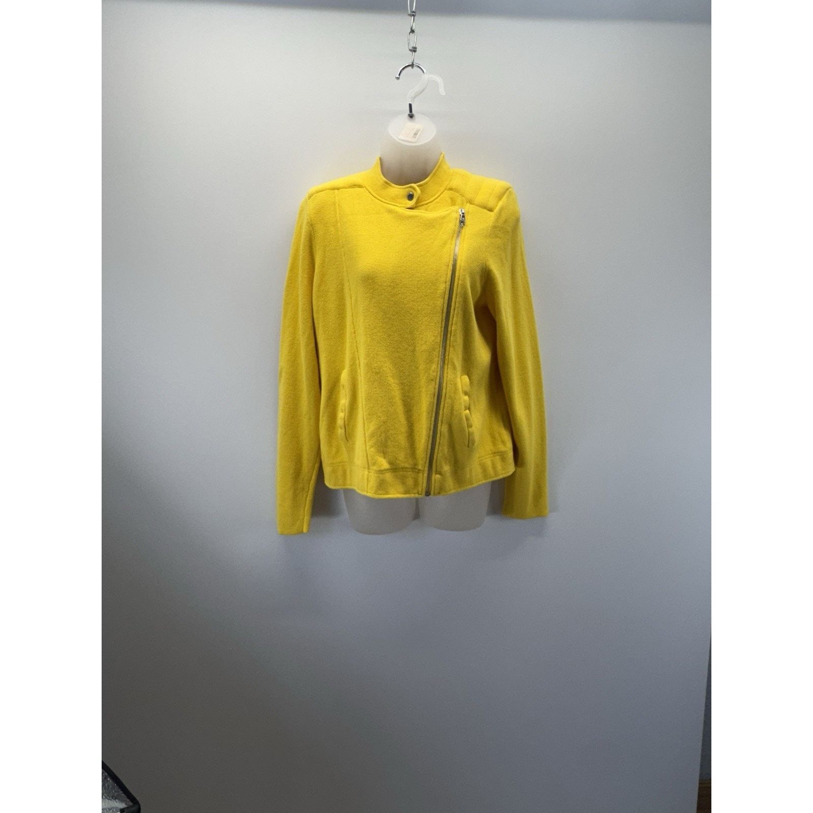 Ralph Lauren Lauren Ralph Lauren Yellow Moto Jacket Sweater Women’s Sz XL Size XL / US 12-14 / IT 48-50 - 1 Thumbnail