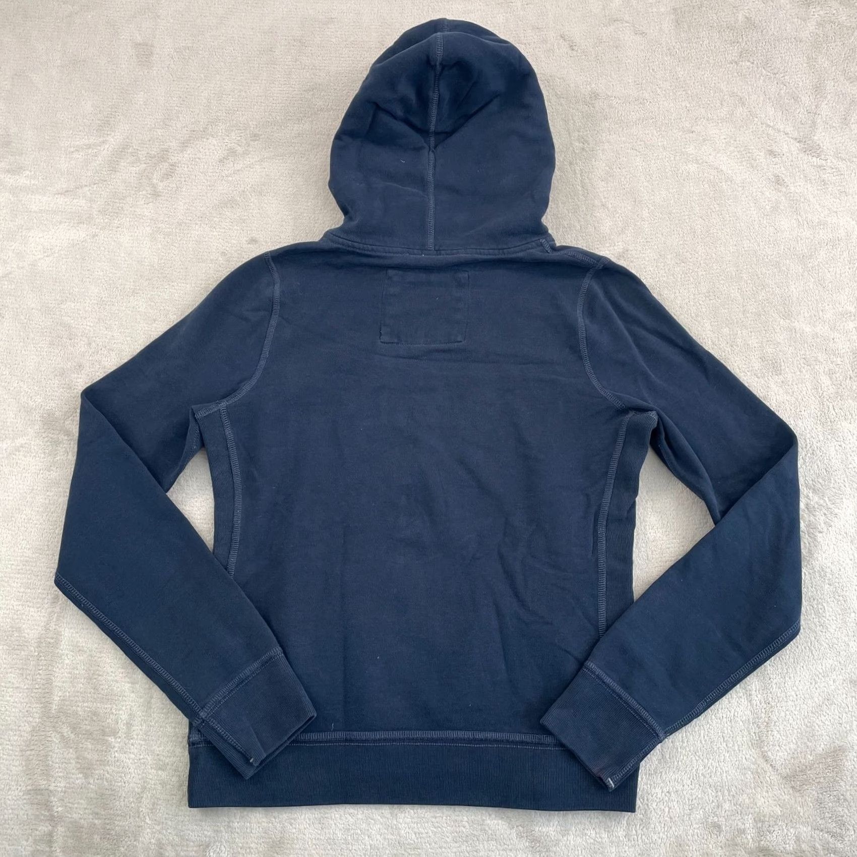 Abercrombie & Fitch Abercrombie & Fitch Pullover Hoodie Women L Navy Embroidered Logo SpellOut Logo Fleece Size L / US 10 / IT 46 - 4 Thumbnail