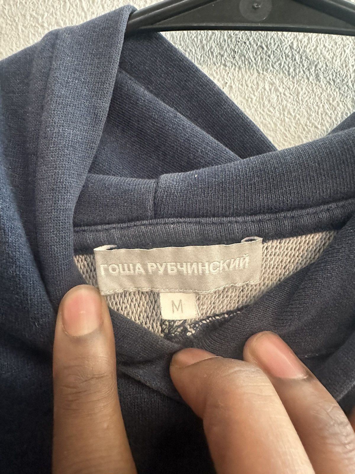 Gosha Rubchinskiy Navy Stitch Hoodie Size US M / EU 48-50 / 2 - 2 Thumbnail