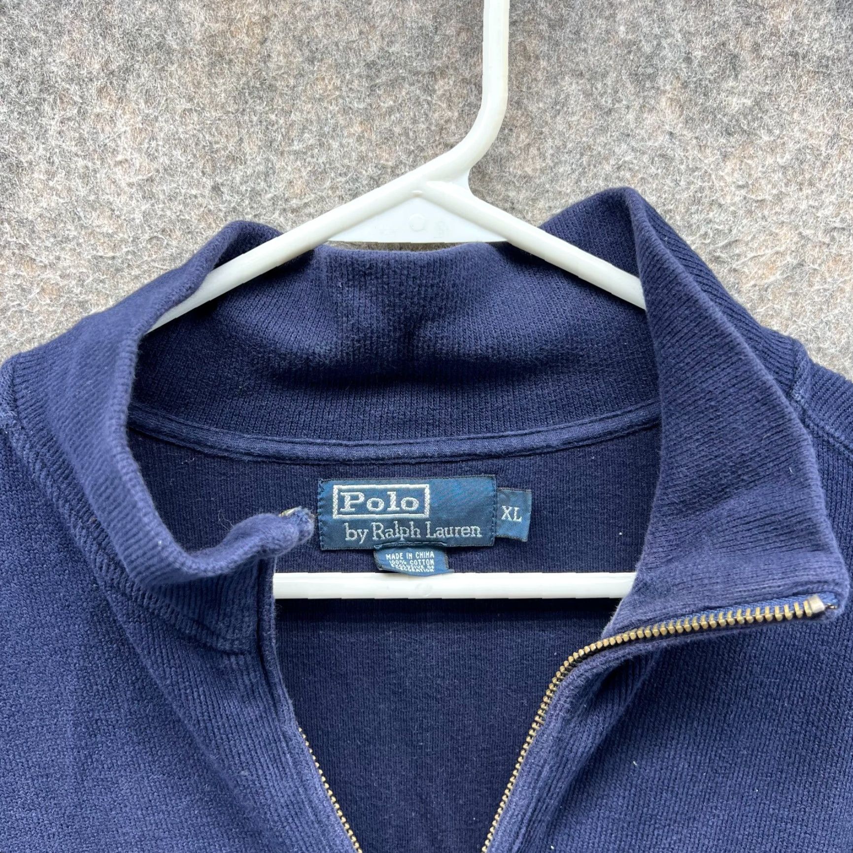 Ralph Lauren VINTAGE Polo Ralph Lauren Sweater Mens XL Blue Navy Quarter Zip Fleece Pony Pullover Size US XL / EU 56 / 4 - 7 Thumbnail