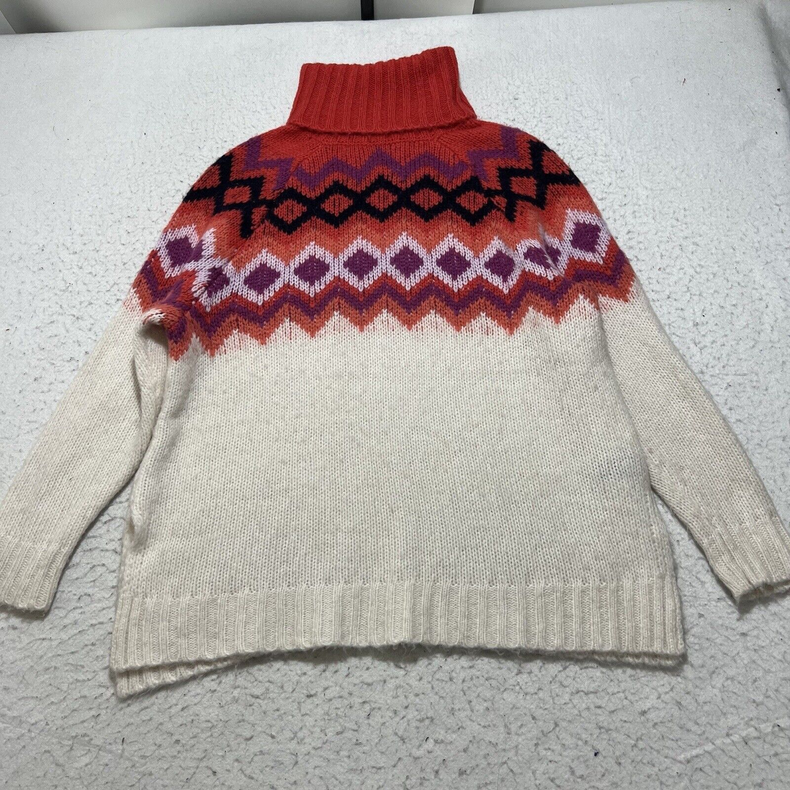 Other Aerie XS Wool Mock Neck Long Sleeve Zig Zag Sweater Size XS / US 0-2 / IT 36-38 - 1 Thumbnail