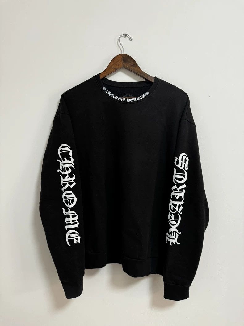 Chrome Hearts Black Floral Sleeve Sweatshirt