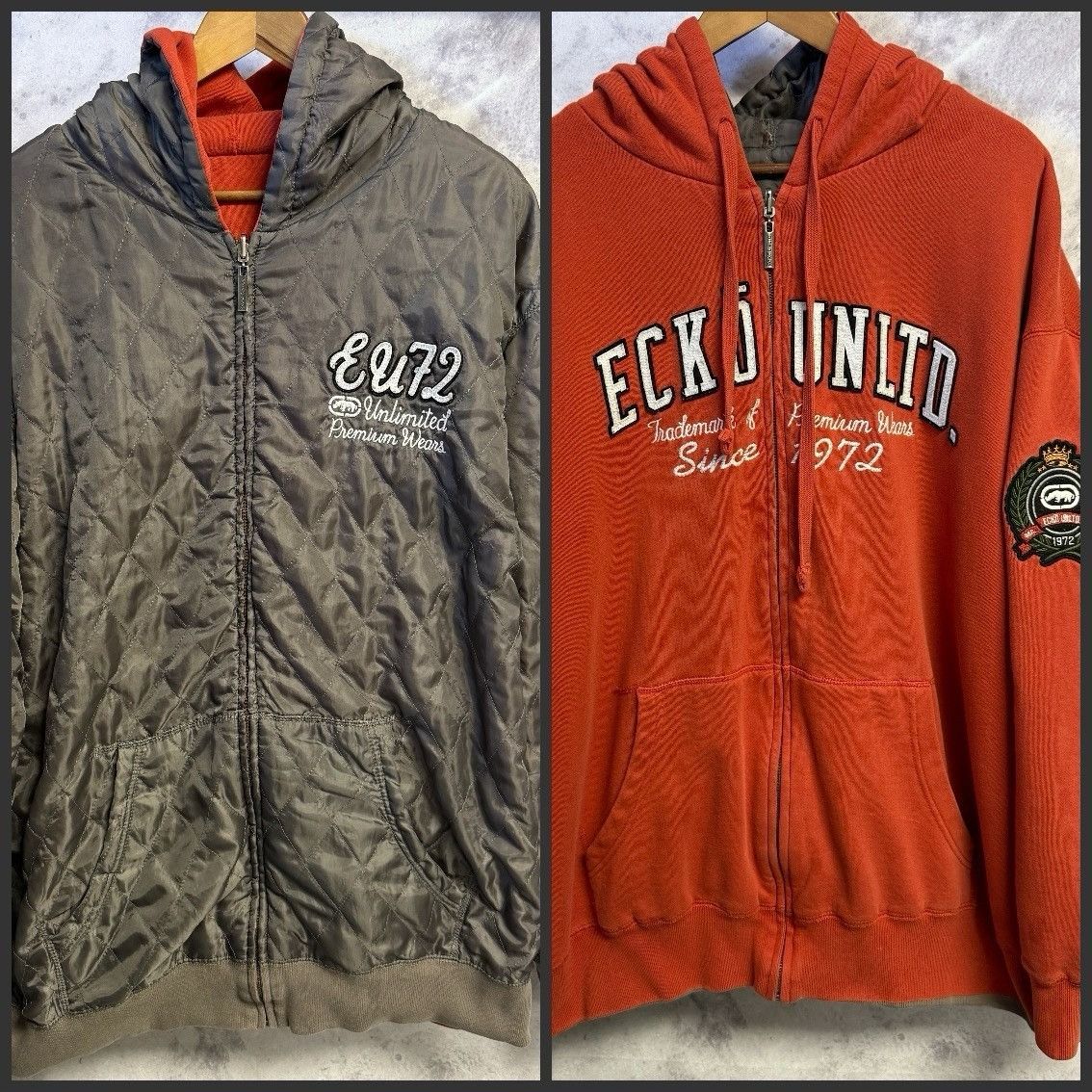 Ecko Unltd. Vintage Ecko Unltd Hoodie Mens 2XL 31x30 Satin Reversible Sw Size US XXL / EU 58 / 5 - 1 Thumbnail