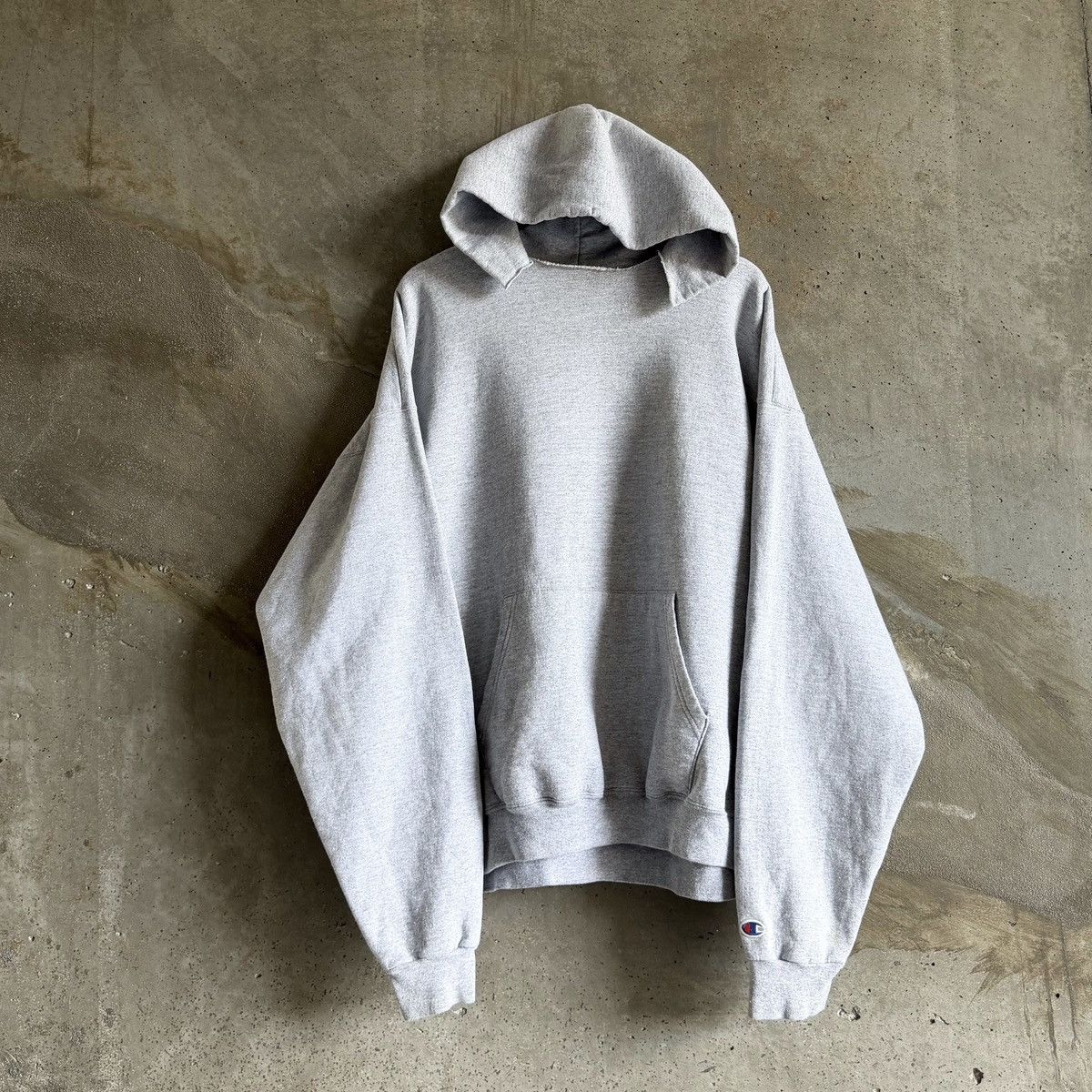 Vintage Vintage Thrashed Heather Gray Champion Hoodie Size US XL / EU 56 / 4 - 2 Thumbnail