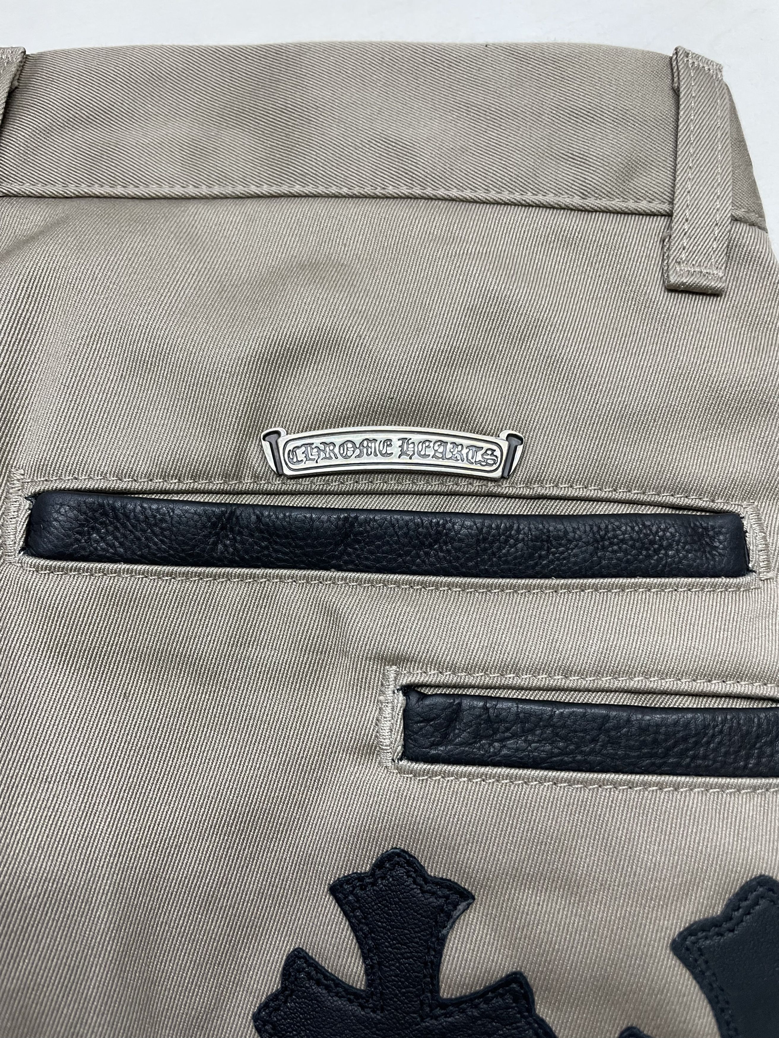 Chrome Hearts Chrome Hearts Black&Checkerboard Patch Chino Pants Size US 33 - 10 Thumbnail