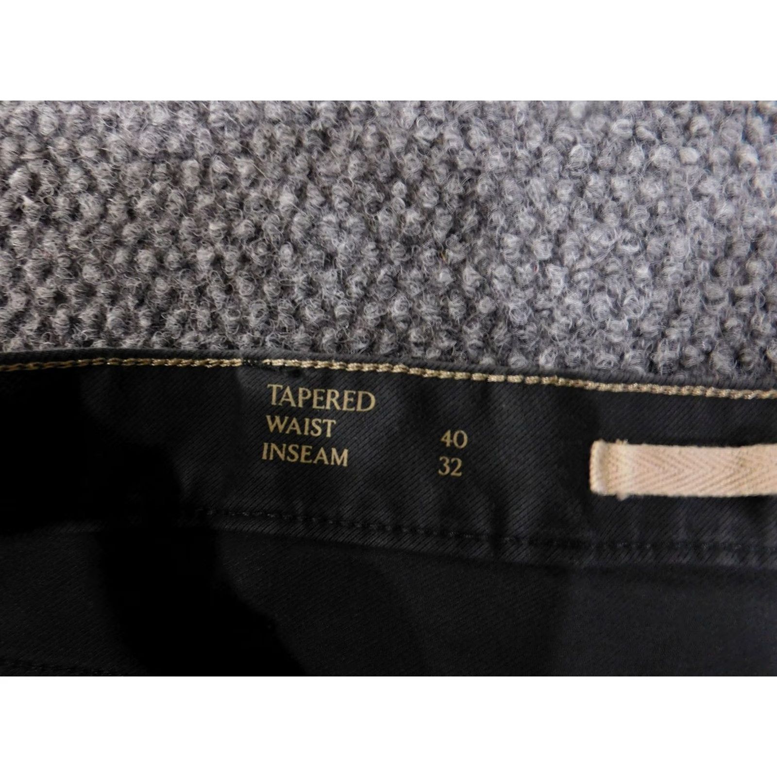 Banana Republic Banana Republic Mens Pants 40x32 Black Tapered Stretch Comfort Chino Flat Front Slim Front Logo 5-Pocket Workwear Casual Business Mens Size US 40 / EU 56 - 4 Thumbnail