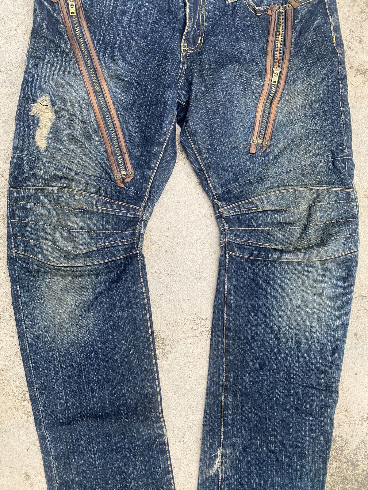 If Six Was Nine × Japanese Brand × PPFM PPFM Double Waist Zipper Clawmark Denim Jeans Size US 31 - 6 Thumbnail