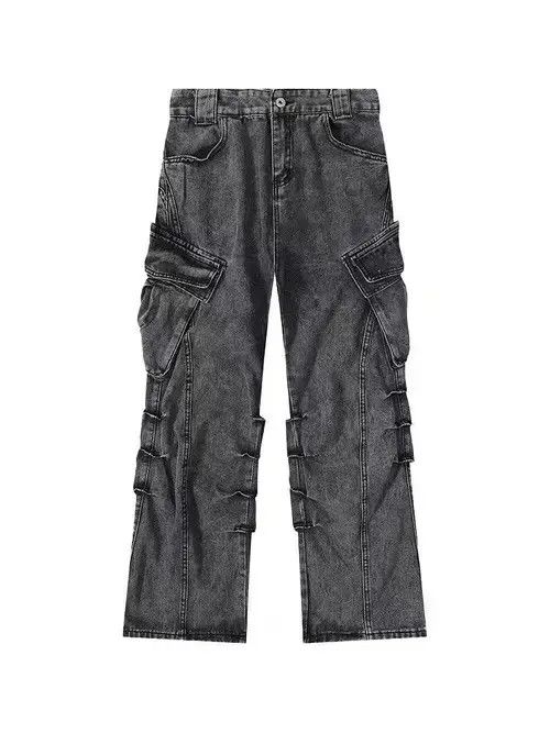 Other Retro washed distressed stacked cargo jeans Size US 32 / EU 48 - 4 Thumbnail