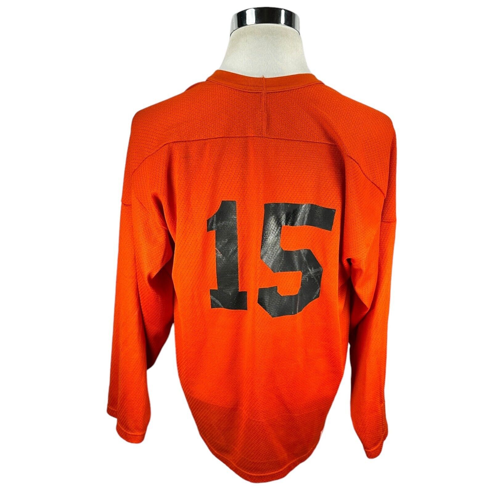 Ccm Vintage CCM Maska Air Knit Jersey Mens Orange Hockey Blank Size US L / EU 52-54 / 3 - 4 Thumbnail