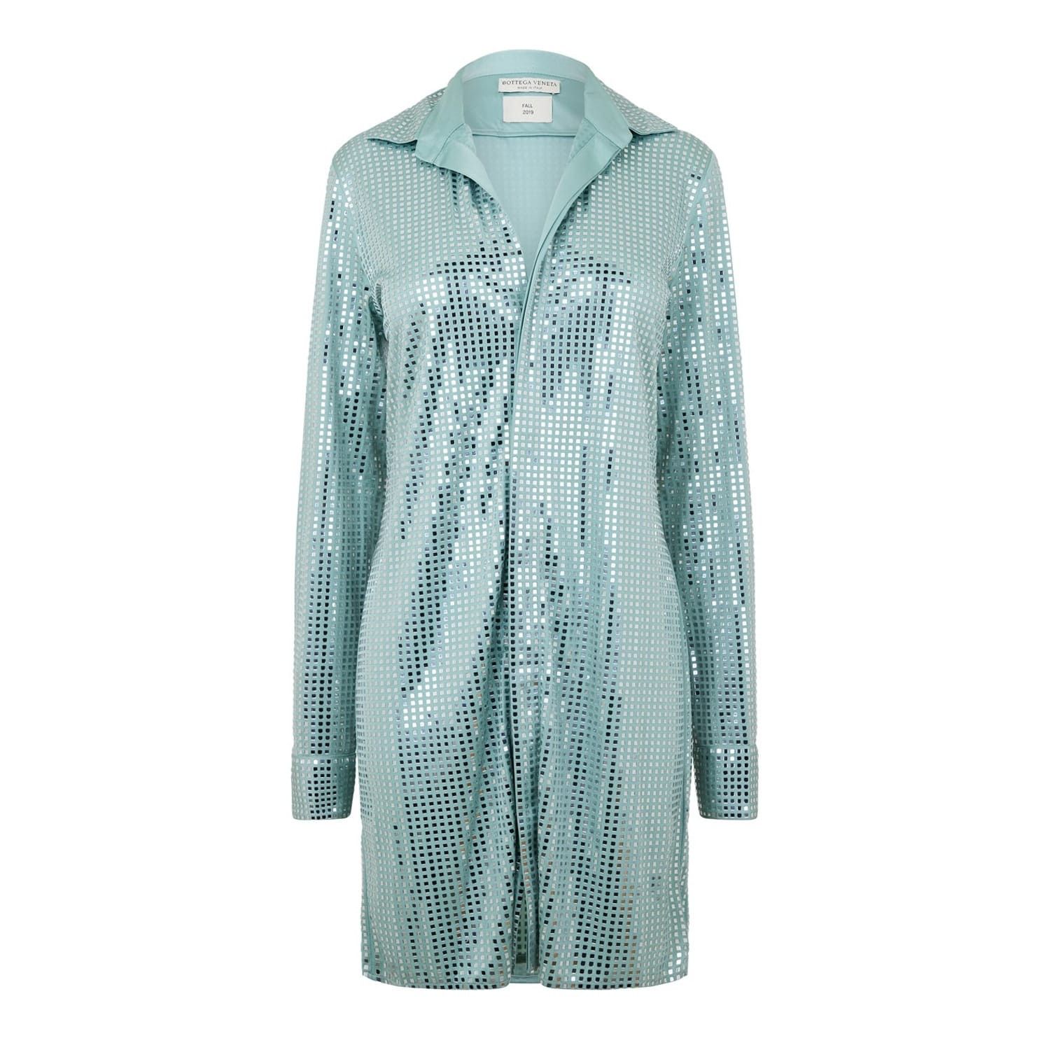 Bottega Veneta Bottega Veneta Bv Sequin Shirt in Blue Size XS / US 0-2 / IT 36-38 - 1 Thumbnail