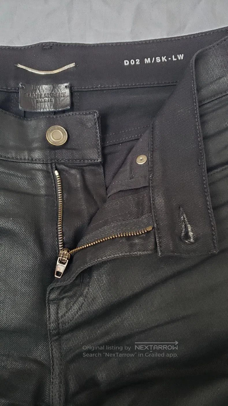 Saint Laurent Paris Saint Laurent 15FW Coated Denim Jeans. Size US 28 / EU 44 - 3 Thumbnail