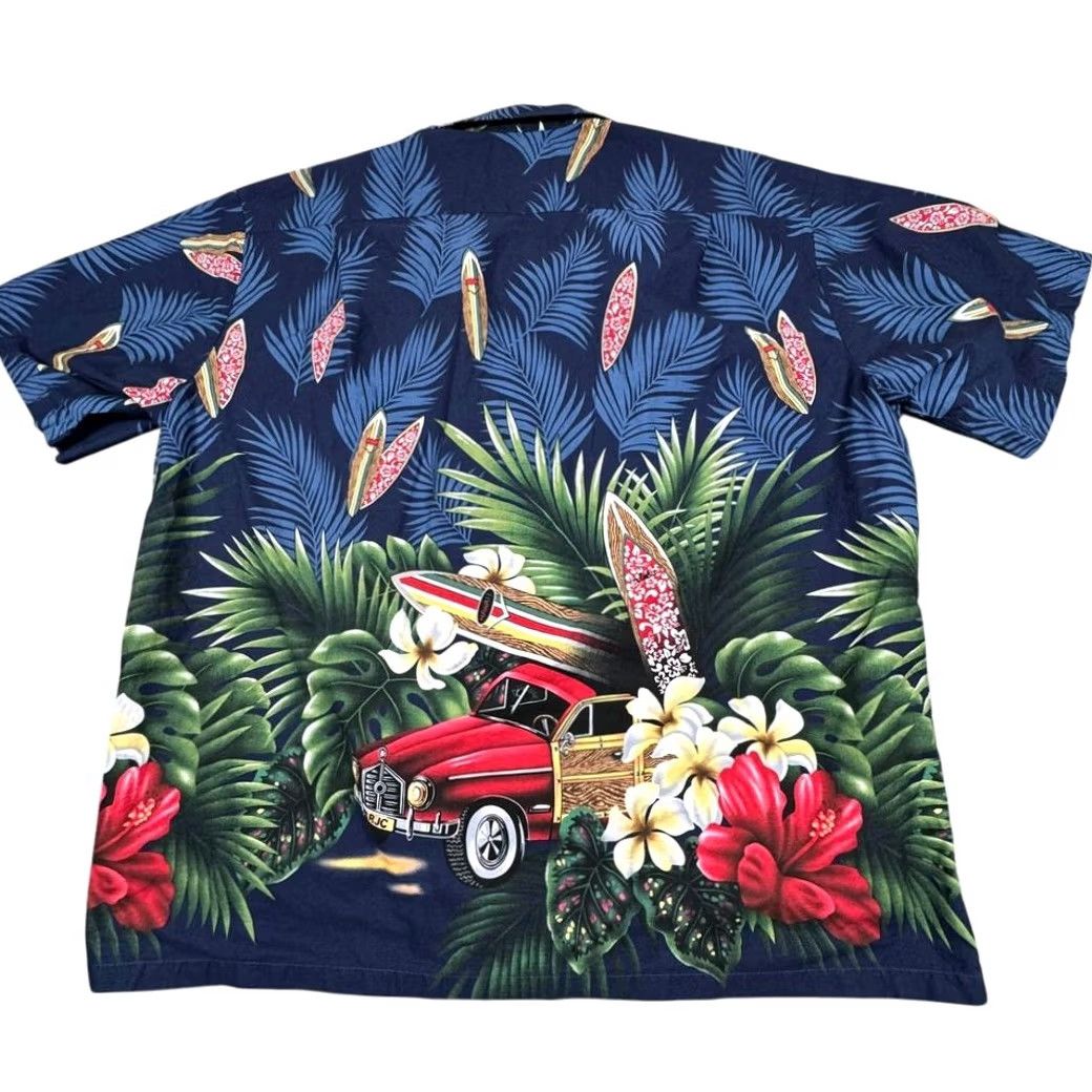 Vintage VINTAGE RJC Hawaiian Shirt Men 3XL Floral Beach Short Sleeve Shirt Mens Blue Floral 90s California Tropical Size US XXL / EU 58 / 5 - 8 Thumbnail