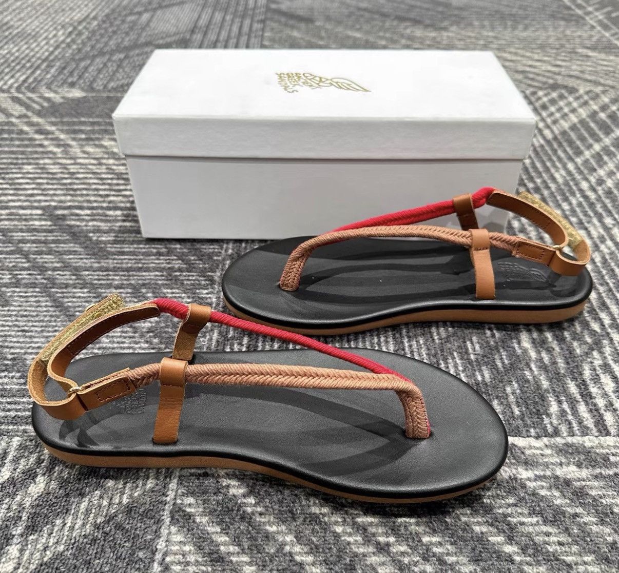 Ancient Greek Sandals ANCIENT GREEK SANDALS Open-toe Buckle Strap Sandals J42 Size US 7 / IT 37 - 5 Thumbnail