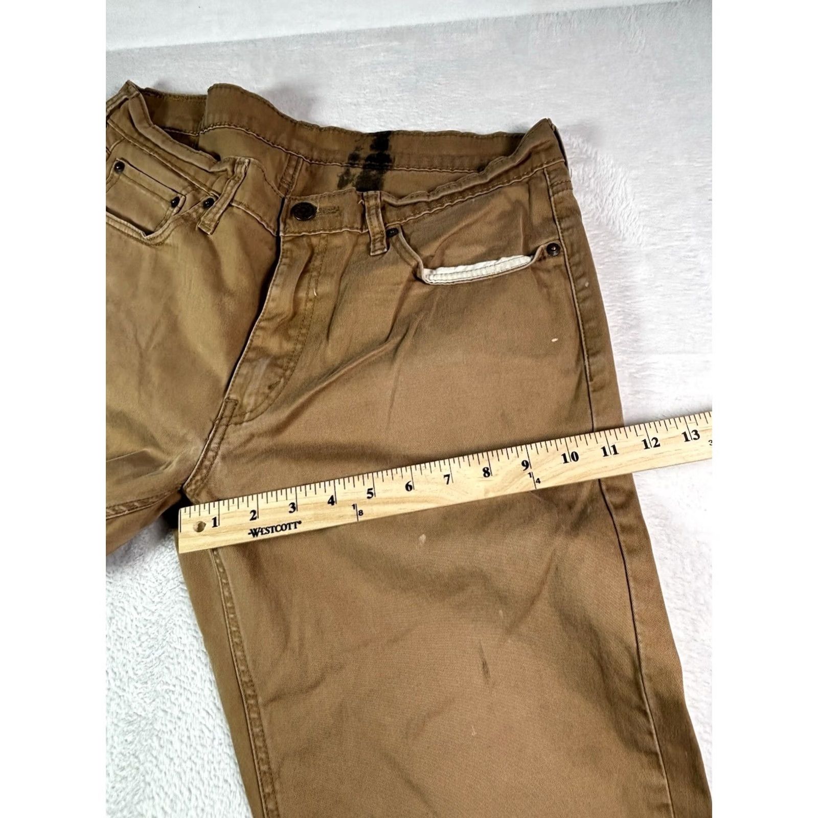 Levi's Levi's Jeans Mens 33x32 Brown Straight Leg Distressed Outdoor Workwear Denim Cotton 541 505 Grunge Mens Size US 33 - 6 Thumbnail