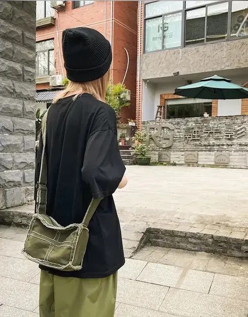 Vintage Canvas Shoulder Bag Size ONE SIZE - 3 Thumbnail