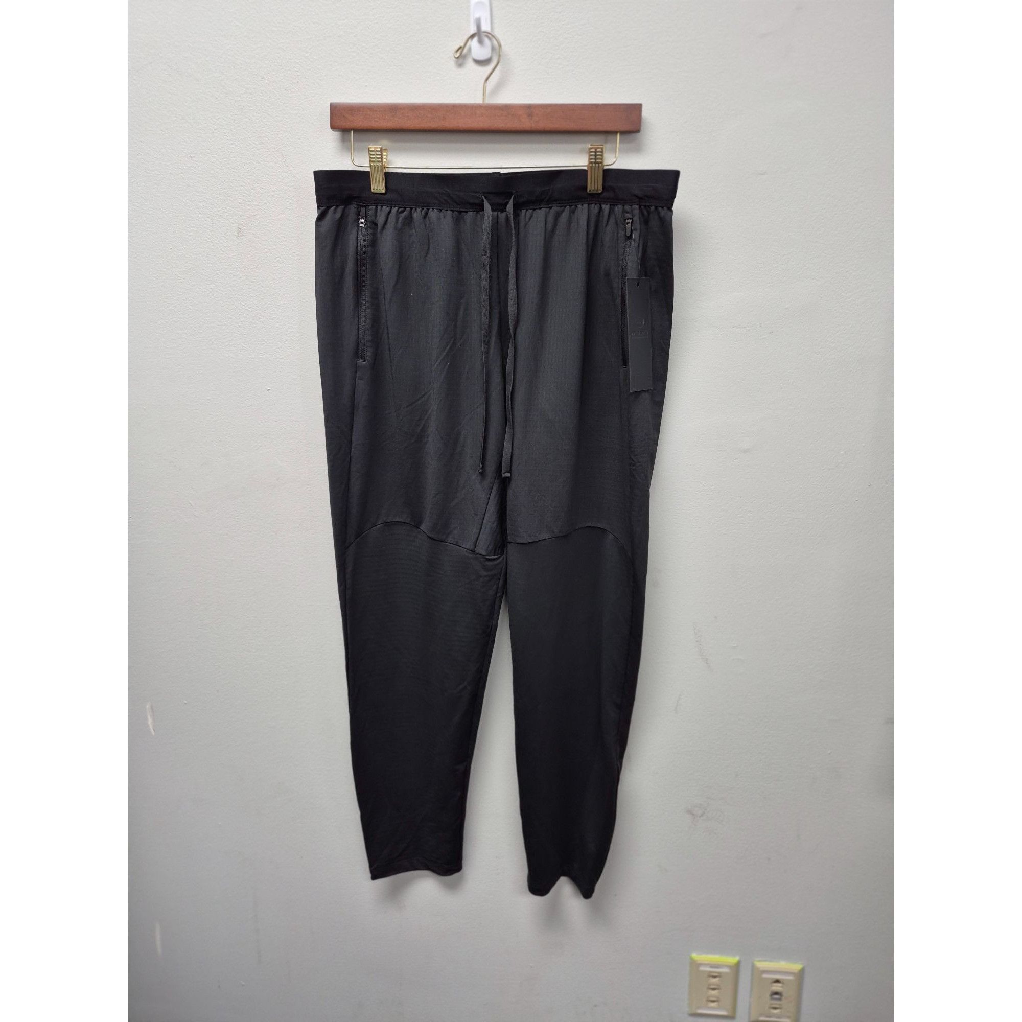 Other Mono B Mens Black Athletic Pants With Zipper Ankles & Drawst Size ONE SIZE - 2 Thumbnail